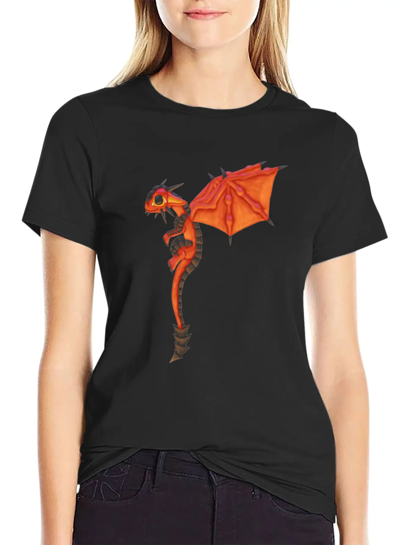 Lava Dragon Comfortable Minimalist Graphic Tee – Summer Style Essential