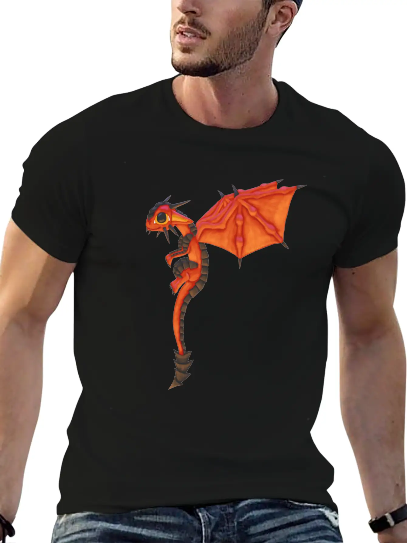 Lava Dragon Comfortable Minimalist Graphic Tee – Summer Style Essential