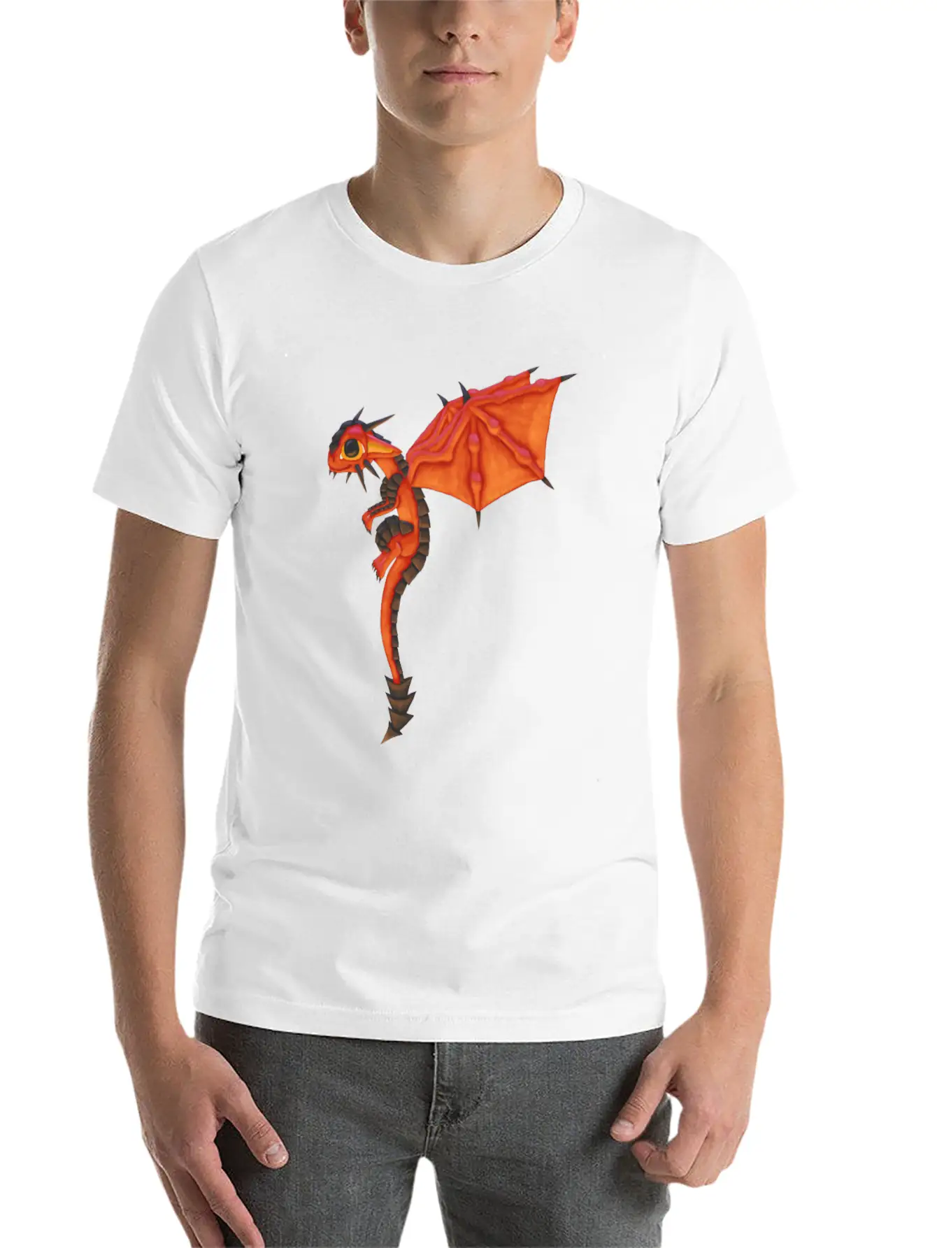 Lava Dragon Comfortable Minimalist Graphic Tee – Summer Style Essential