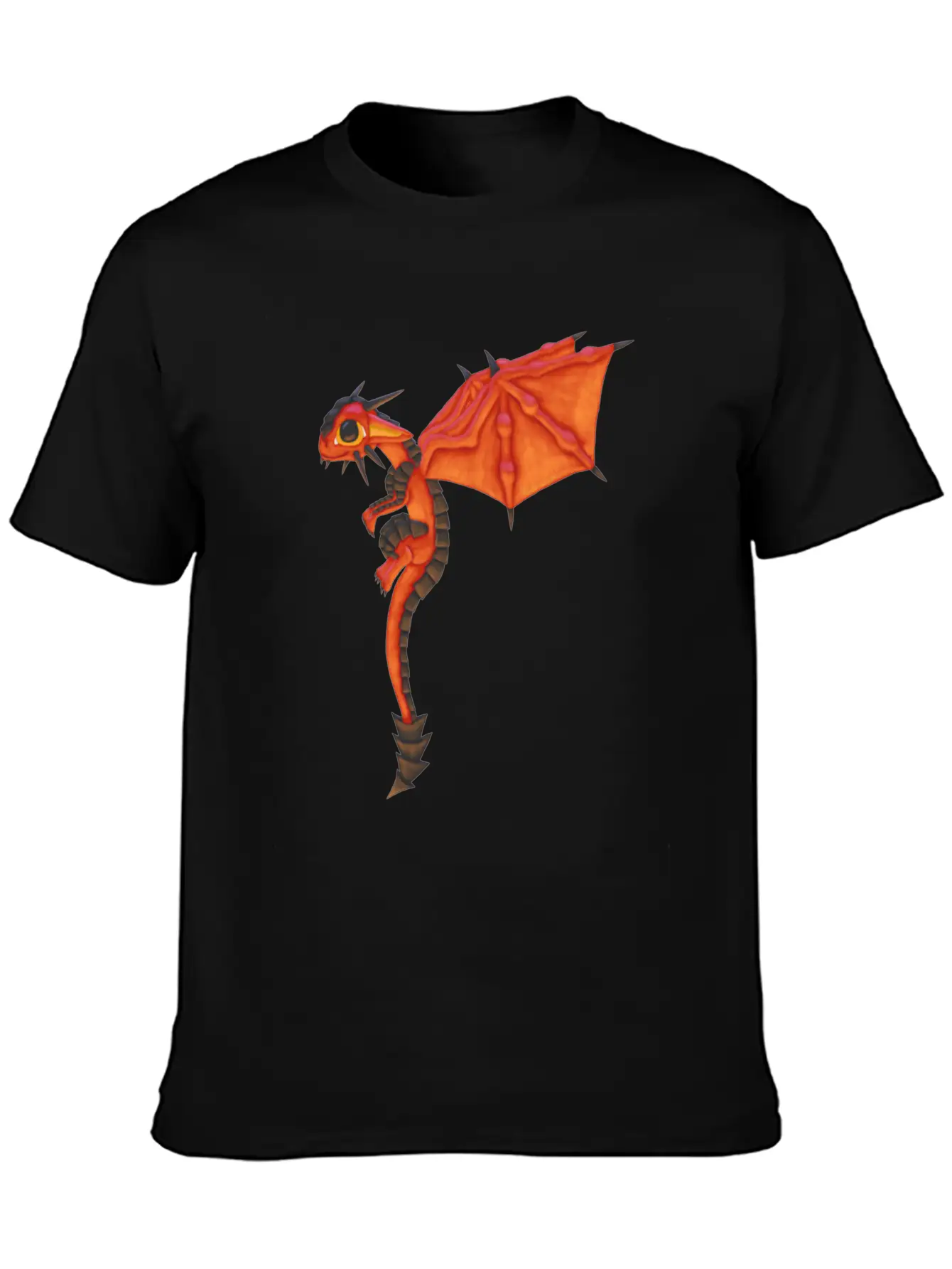 Lava Dragon Comfortable Minimalist Graphic Tee – Summer Style Essential