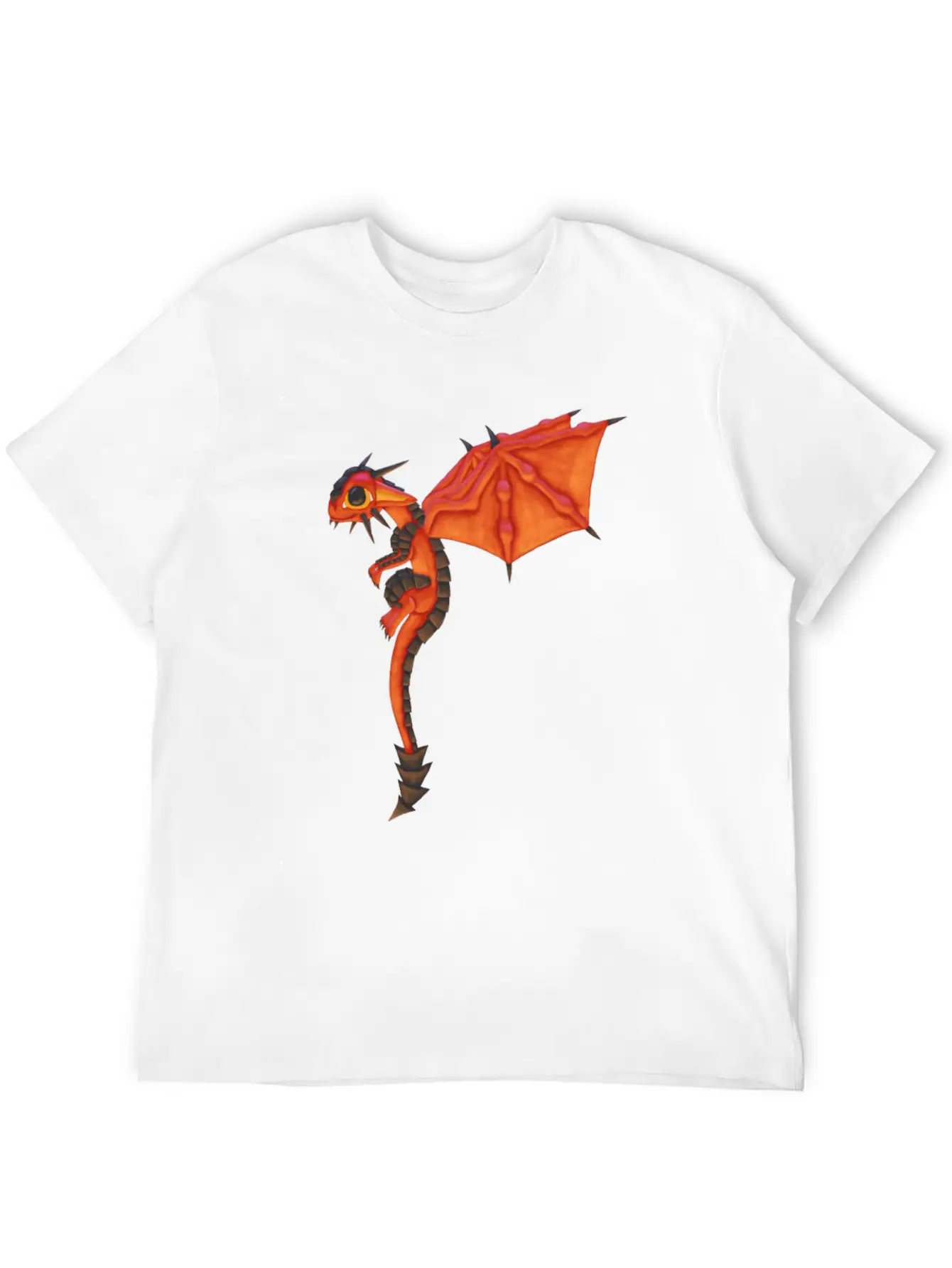 Lava Dragon Comfortable Minimalist Graphic Tee – Summer Style Essential