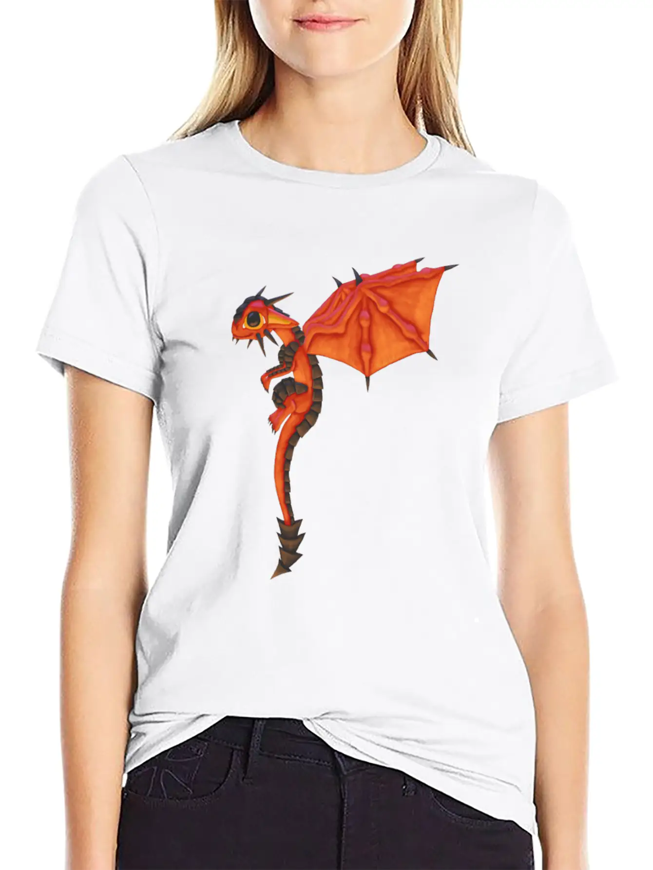 Lava Dragon Comfortable Minimalist Graphic Tee – Summer Style Essential