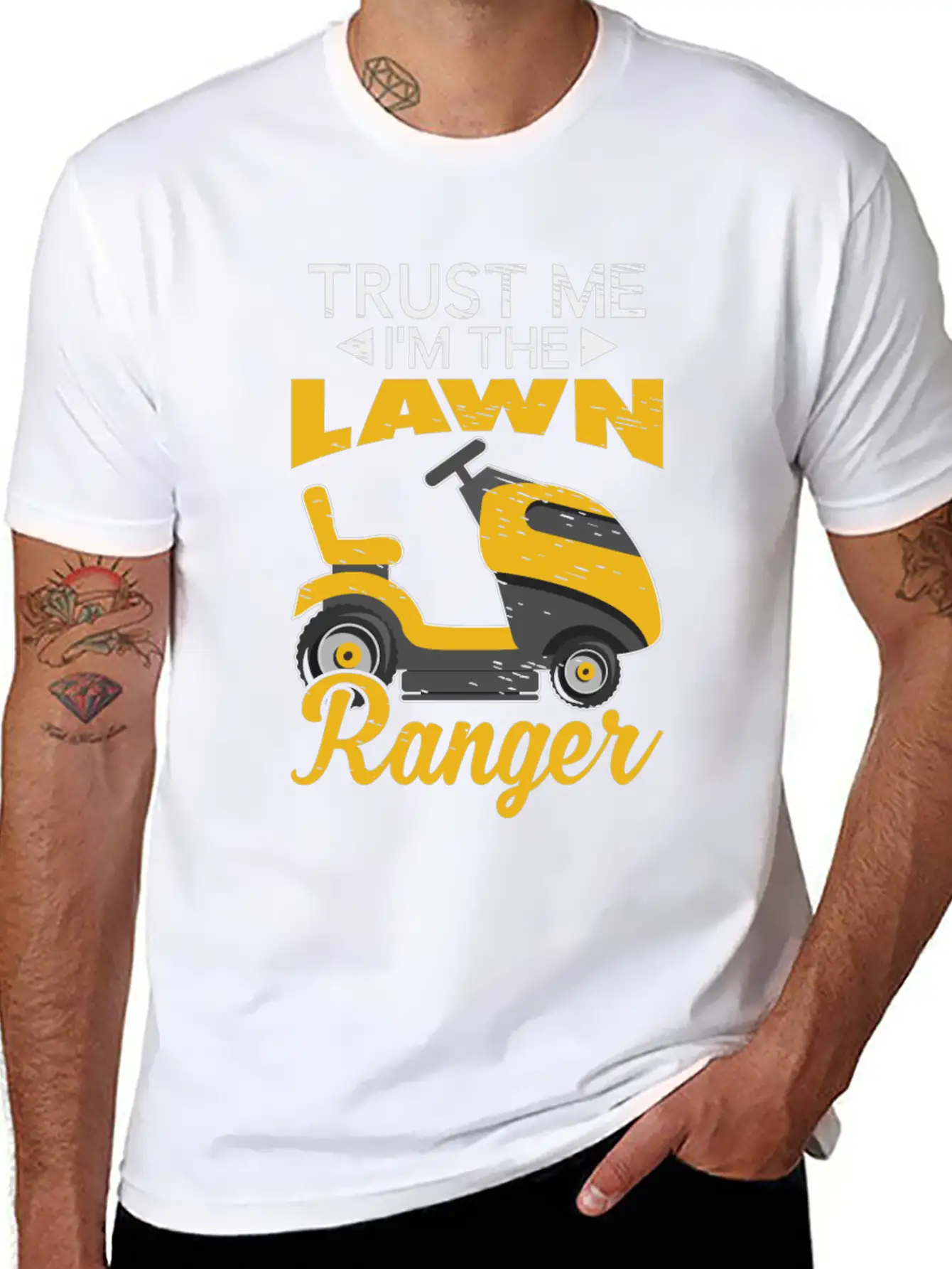 Lawn Caretaker Grass Lawn Mower Mowing Fields Stylish Everyday T-Shirt – Unisex Basic Cotton Tee