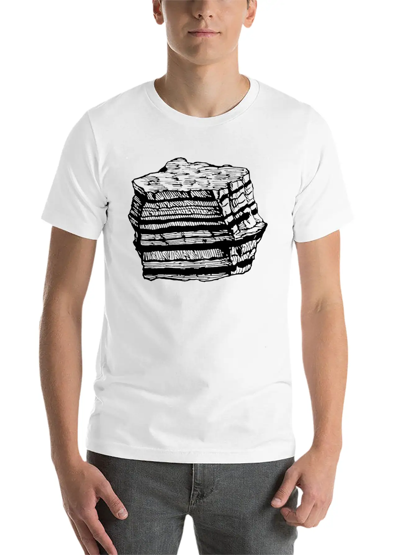 Layered Rock Timeless Short Sleeve Tee – Comfy And Minimalist Design