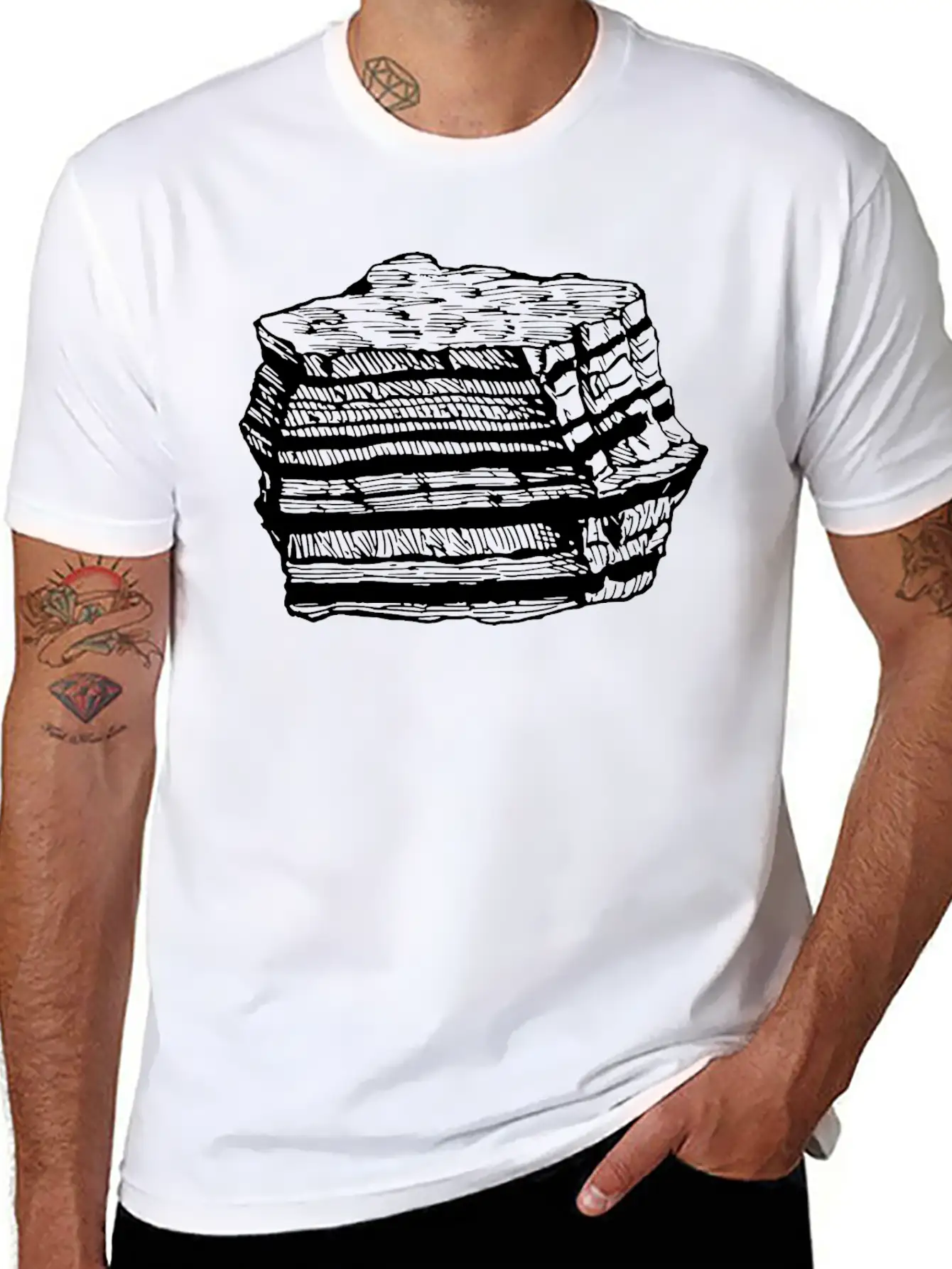 Layered Rock Timeless Short Sleeve Tee – Comfy And Minimalist Design