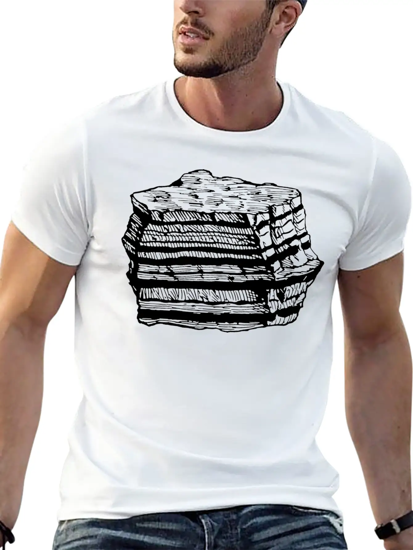 Layered Rock Timeless Short Sleeve Tee – Comfy And Minimalist Design