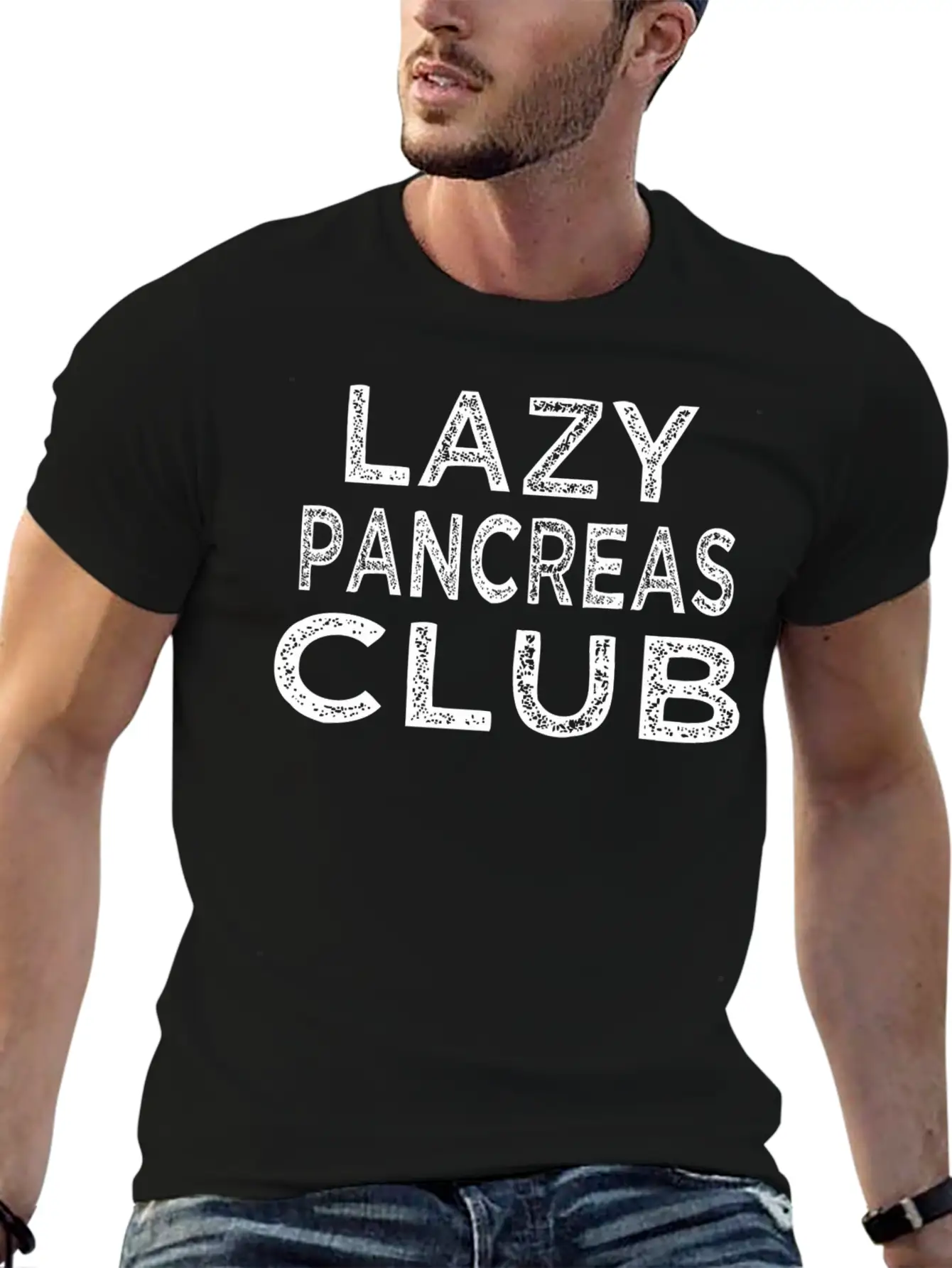 Lazy Pancreas Club Comfortable Minimalist Graphic Tee – Summer Style Essential