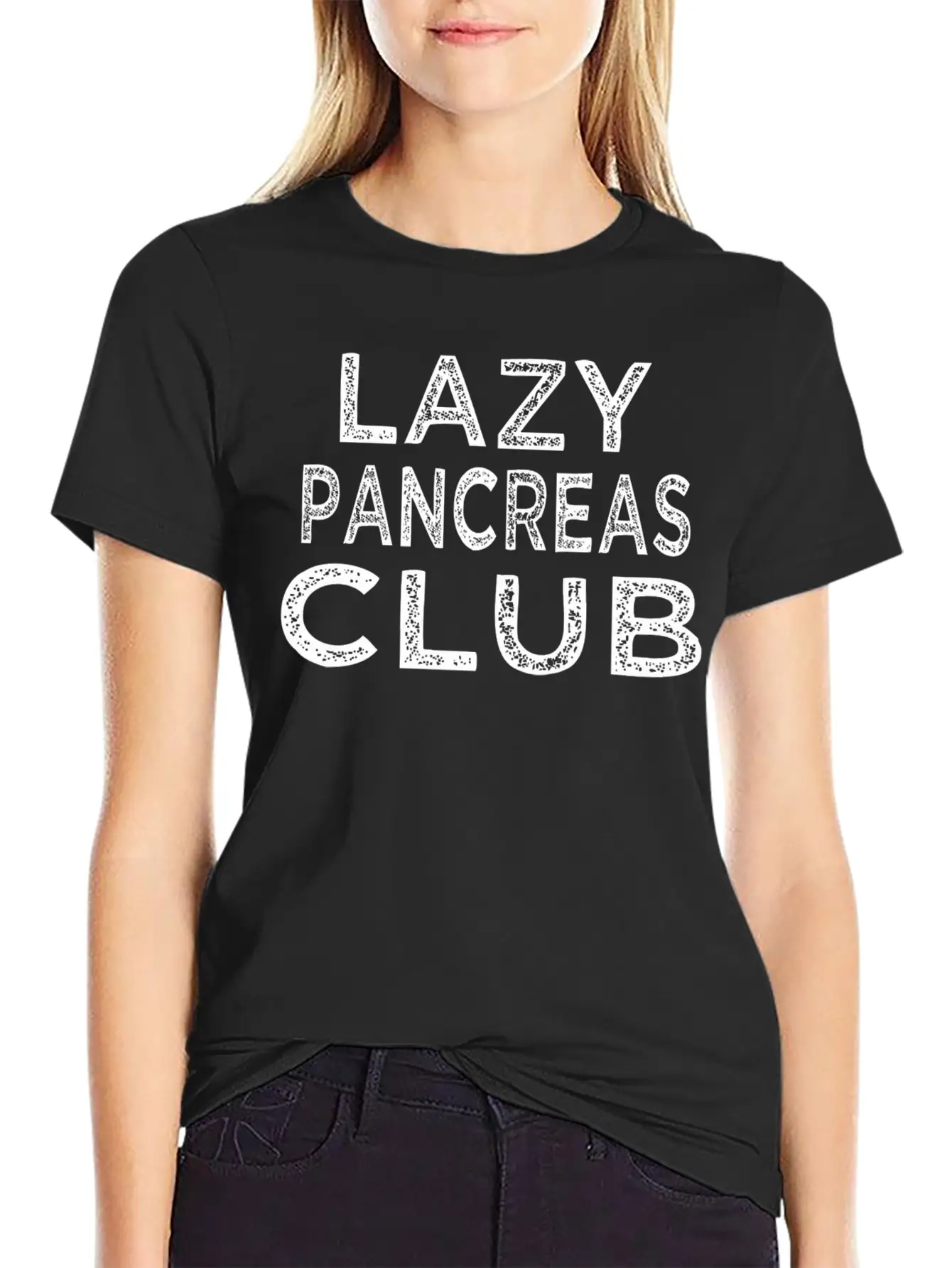 Lazy Pancreas Club Comfortable Minimalist Graphic Tee – Summer Style Essential
