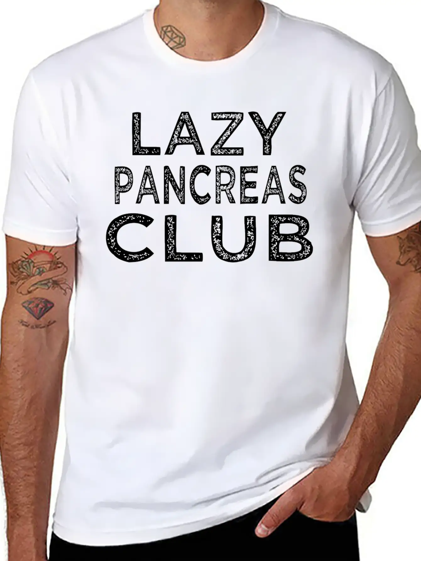 Lazy Pancreas Club Comfortable Minimalist Graphic Tee – Summer Style Essential