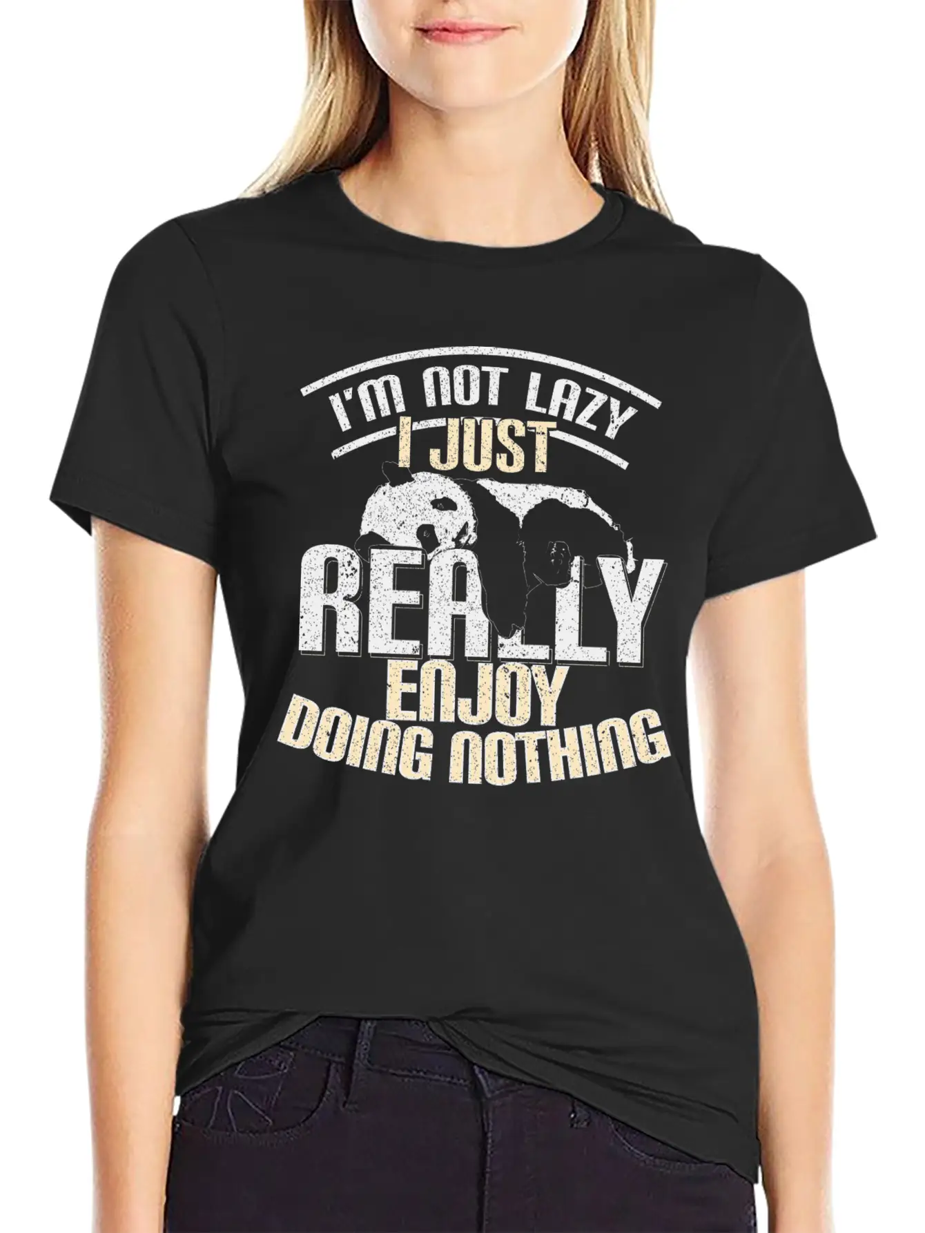 Lazy Panda Unisex Short Sleeve Soft Cotton T-Shirt – Casual Everyday Wear