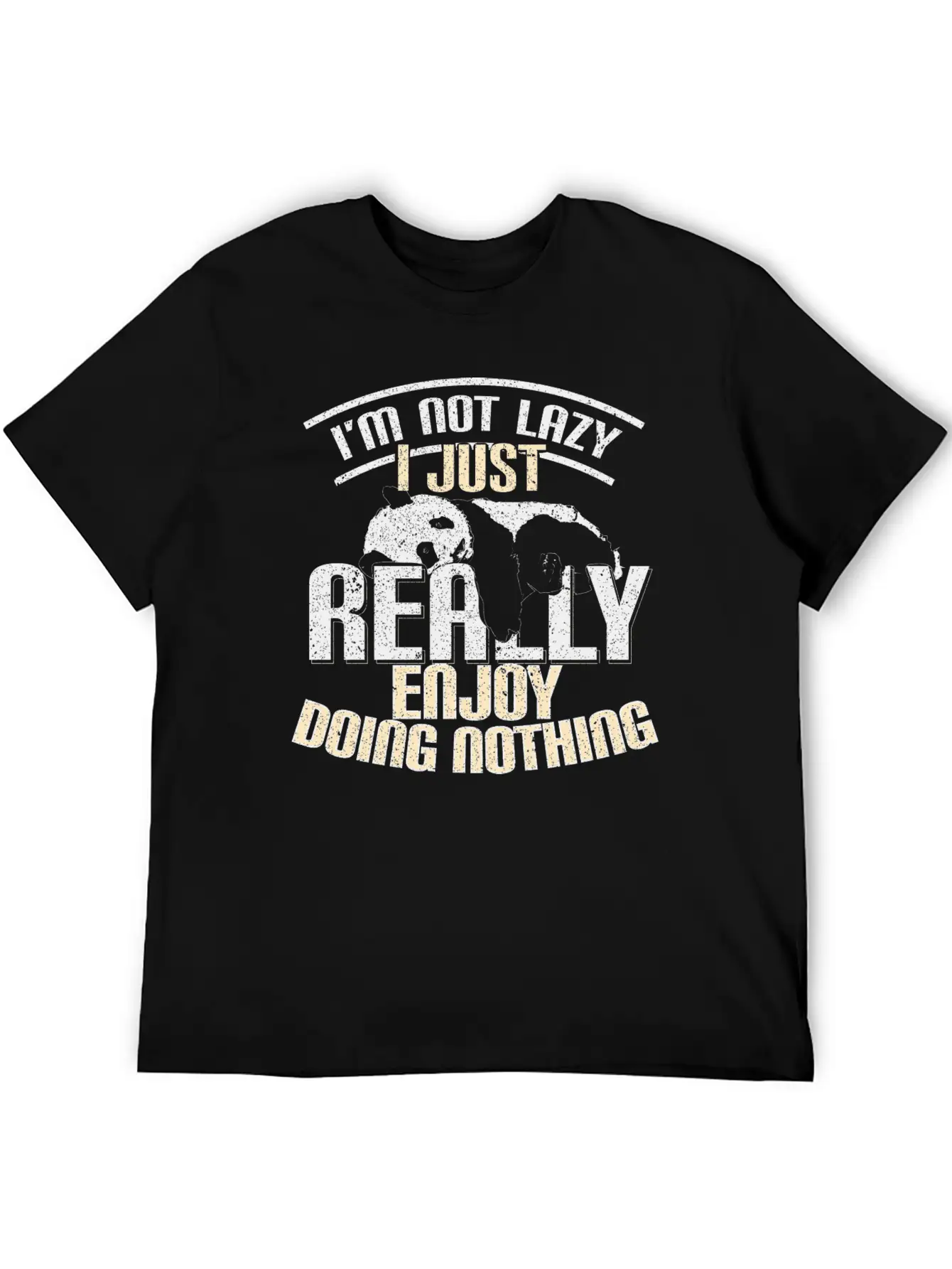 Lazy Panda Unisex Short Sleeve Soft Cotton T-Shirt – Casual Everyday Wear