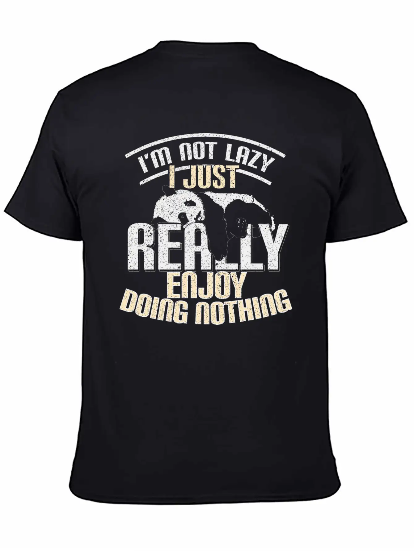 Lazy Panda Unisex Short Sleeve Soft Cotton T-Shirt – Casual Everyday Wear