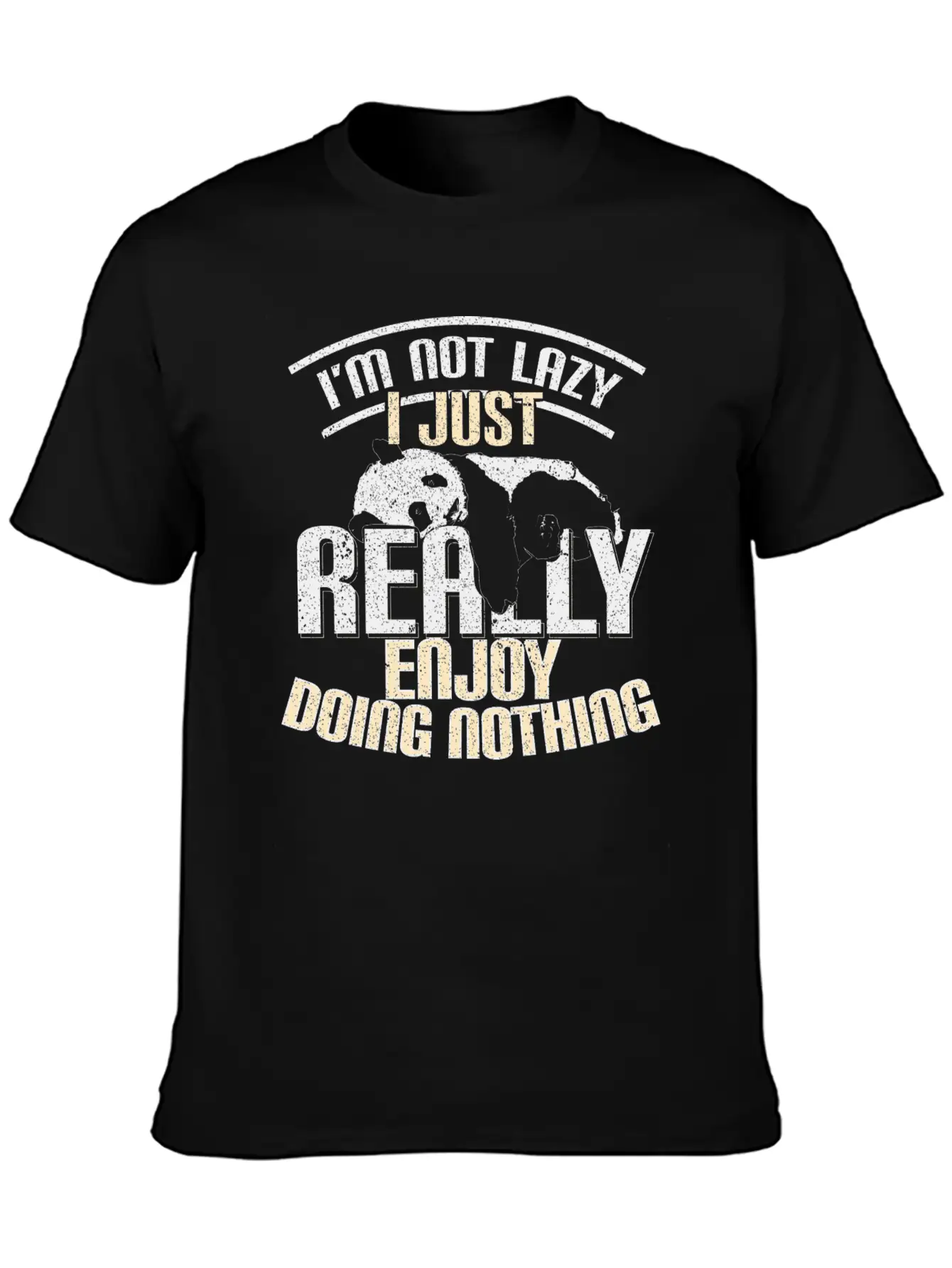 Lazy Panda Unisex Short Sleeve Soft Cotton T-Shirt – Casual Everyday Wear