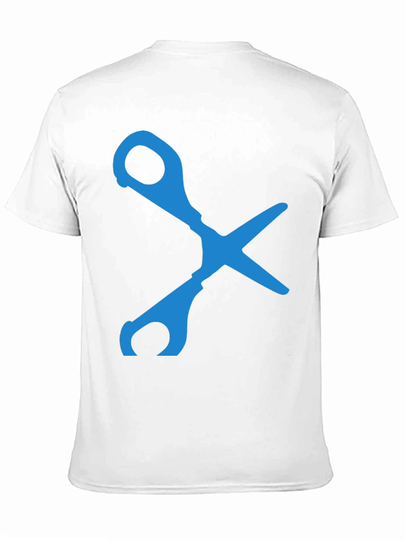 Scissors Graphic T-Shirt - Black Cotton Blend