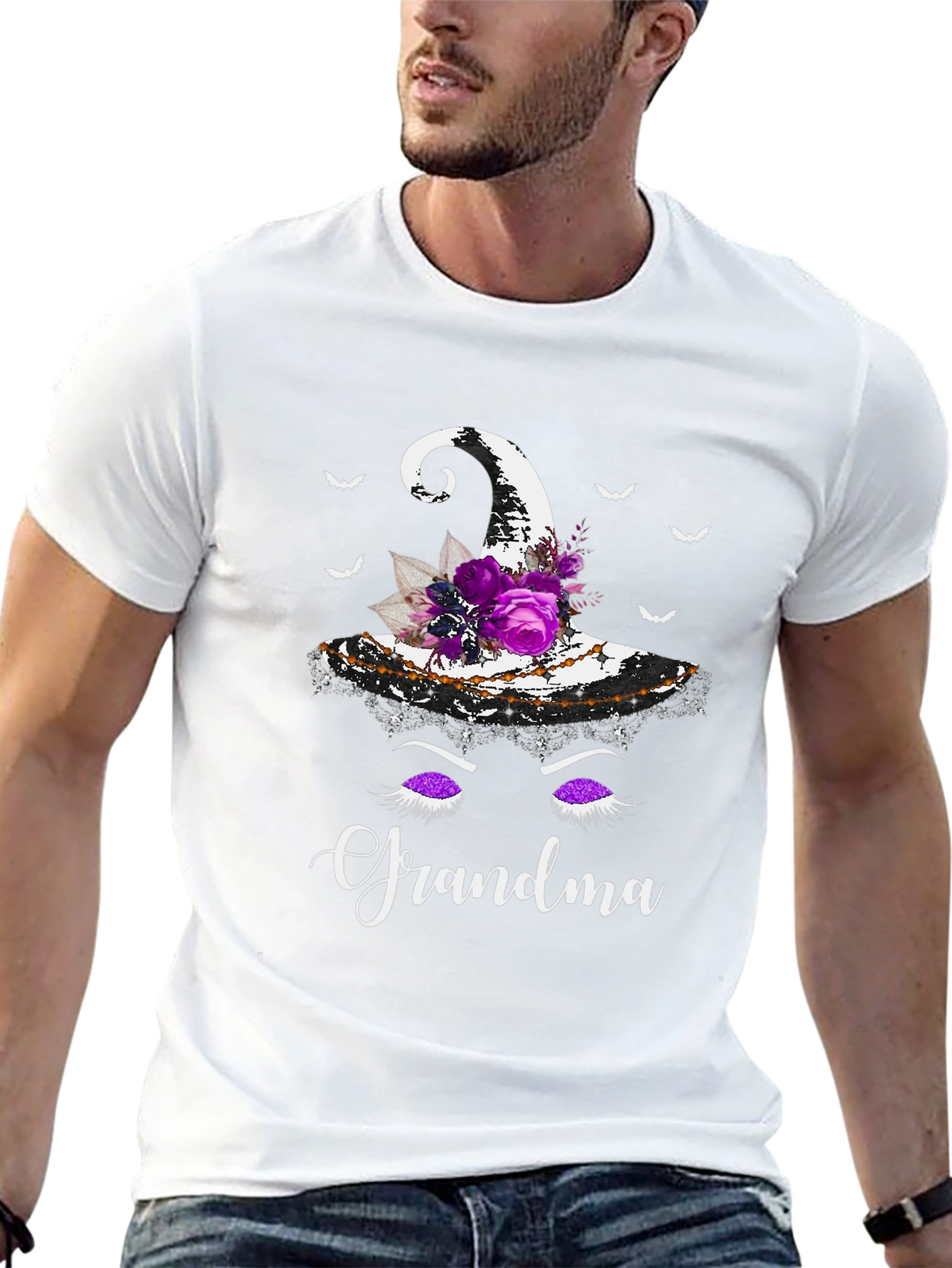 Grandma Witch Hat Halloween T-Shirt