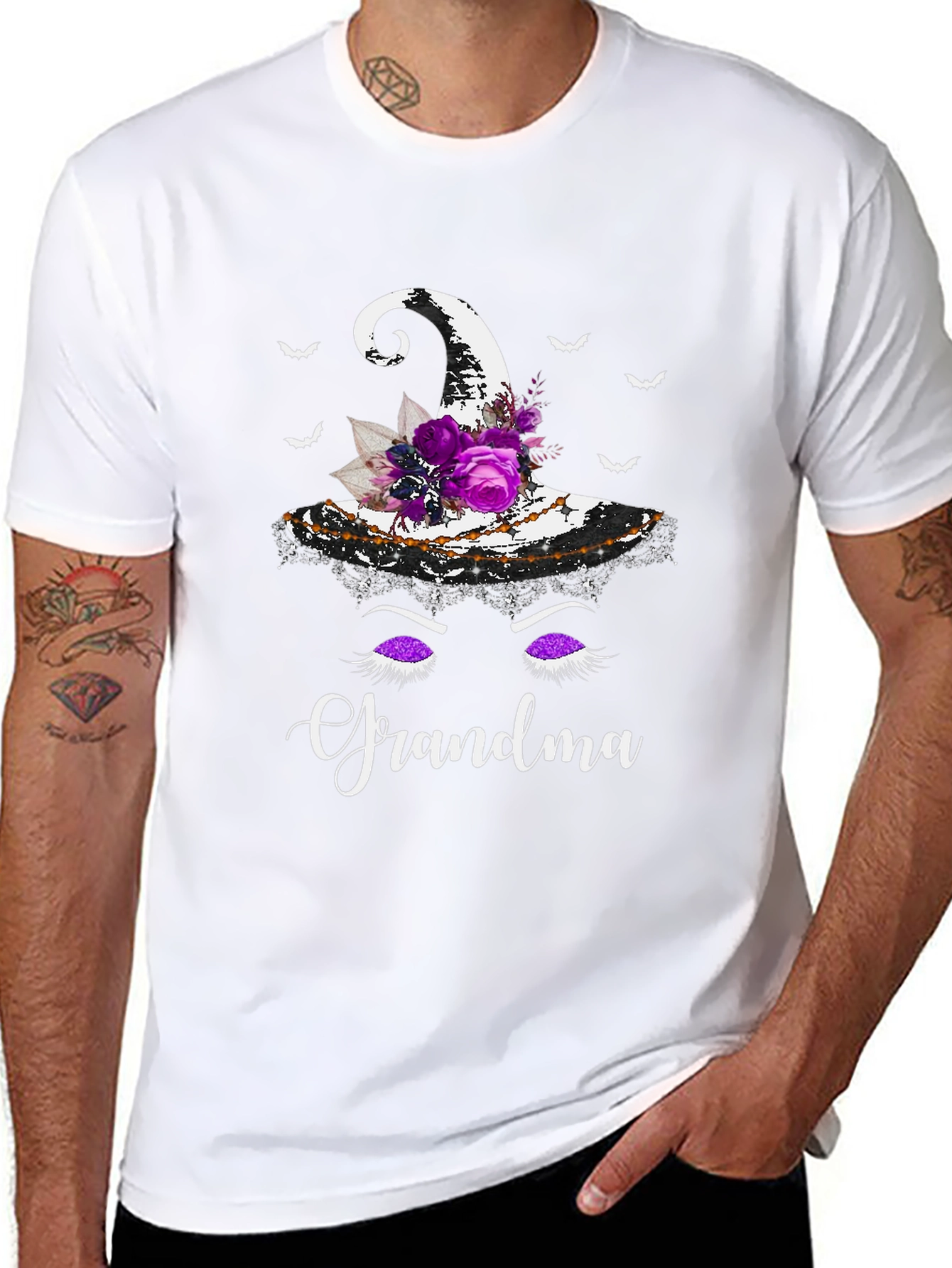 Grandma Witch Hat Halloween T-Shirt