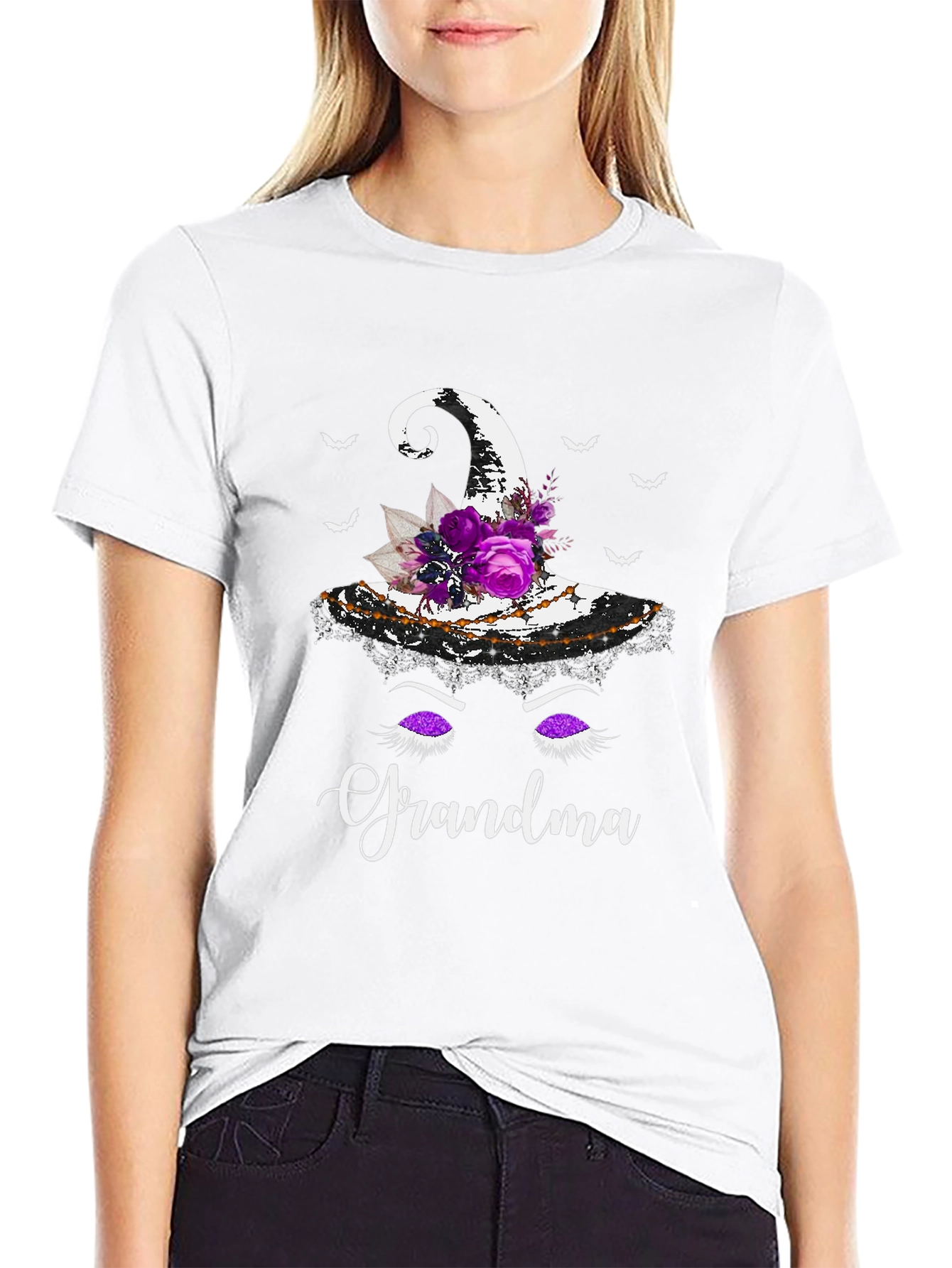 Grandma Witch Hat Halloween T-Shirt