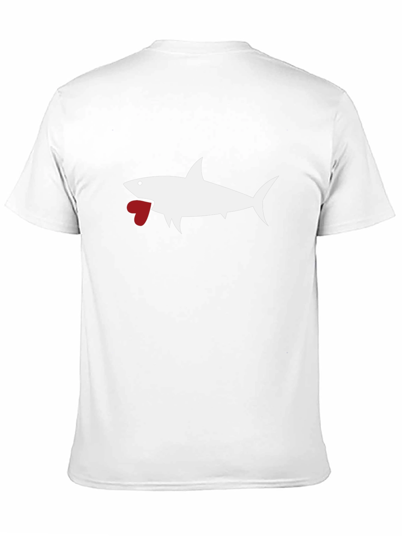 Shark Heart Graphic Tee - Black Cotton T-Shirt