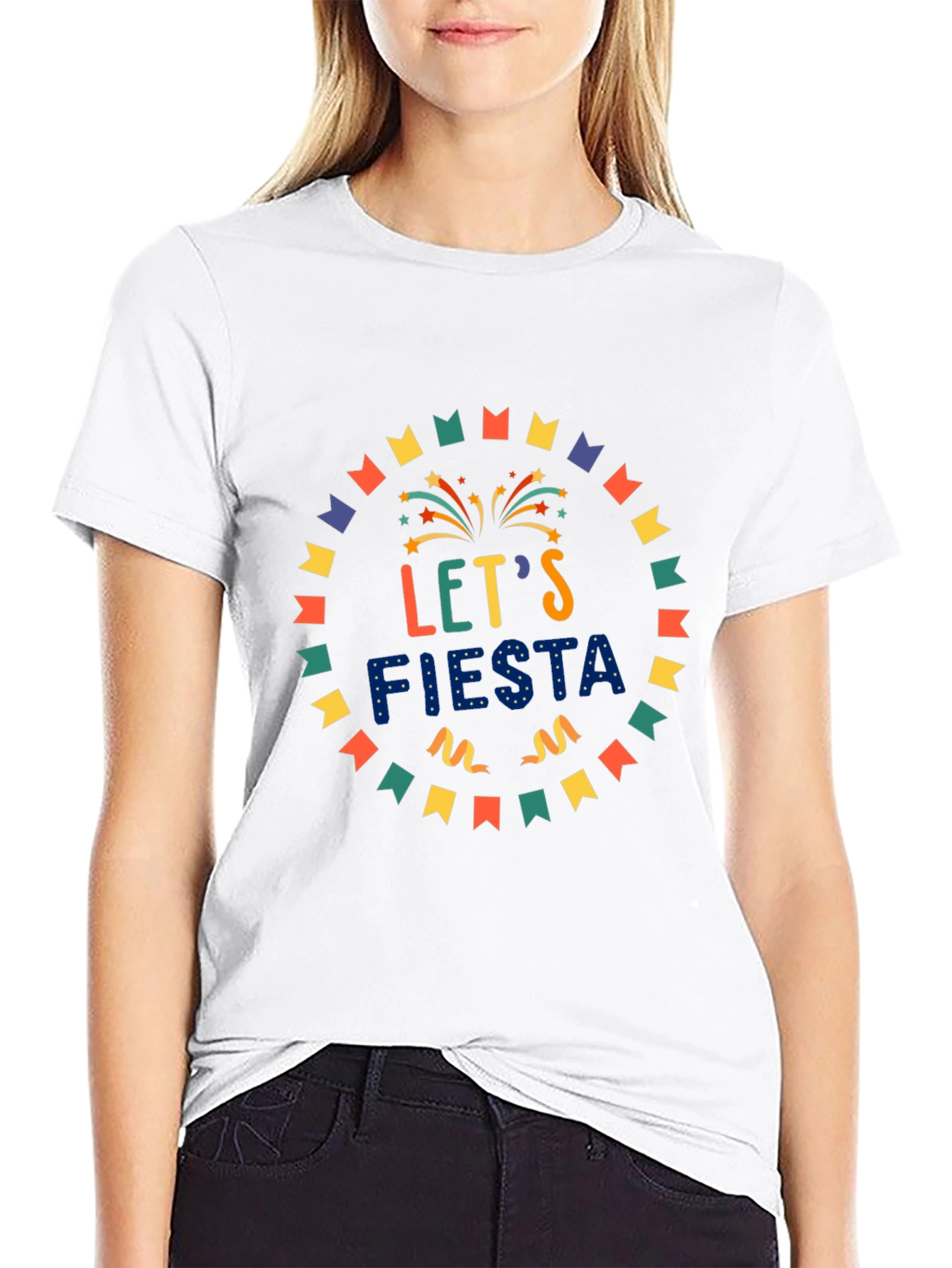 Lets Fiesta Graphic Tee - Party Celebration Shirt