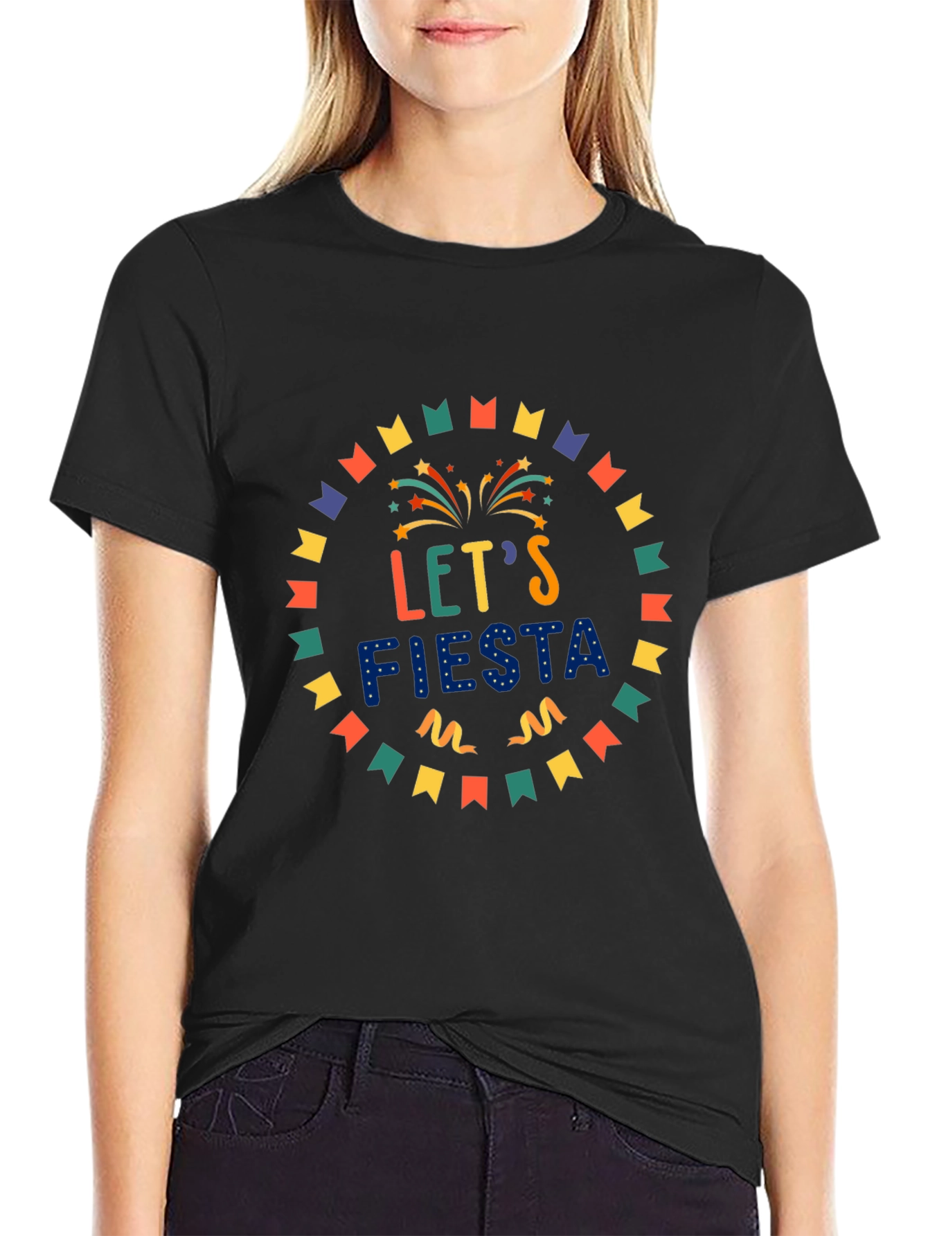 Lets Fiesta Graphic Tee - Party Celebration Shirt
