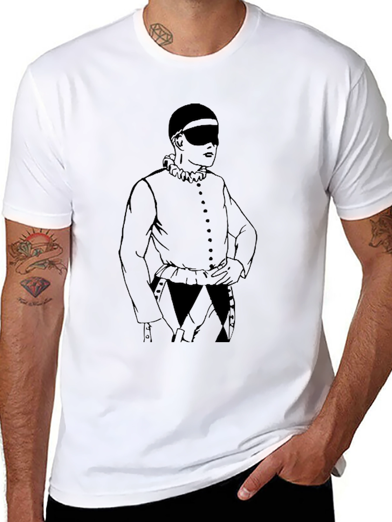 Harlequin T-Shirt - Unique Costume Design Tee