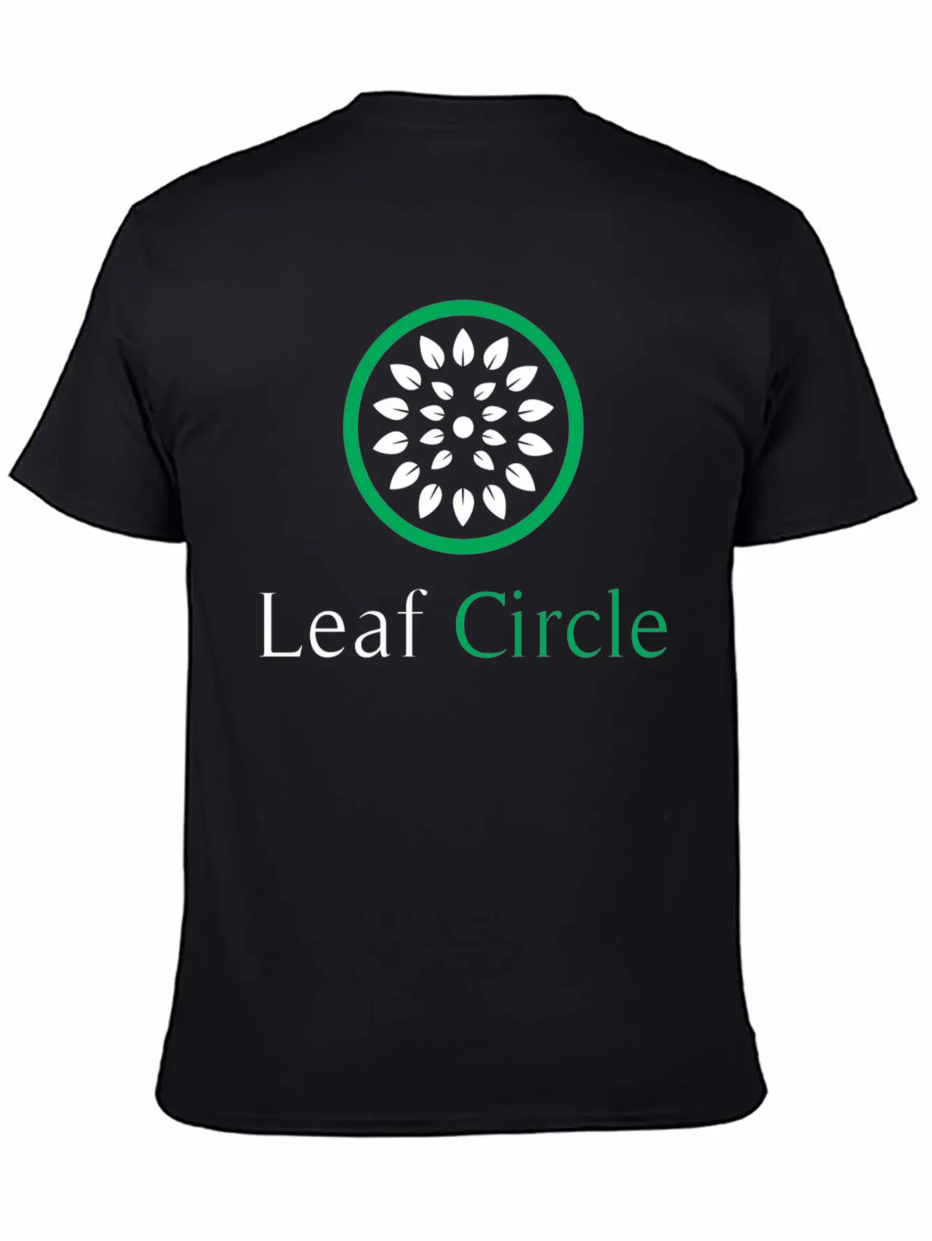 Leaf Circle Unisex Short Sleeve Soft Cotton T-Shirt – Casual Everyday Wear