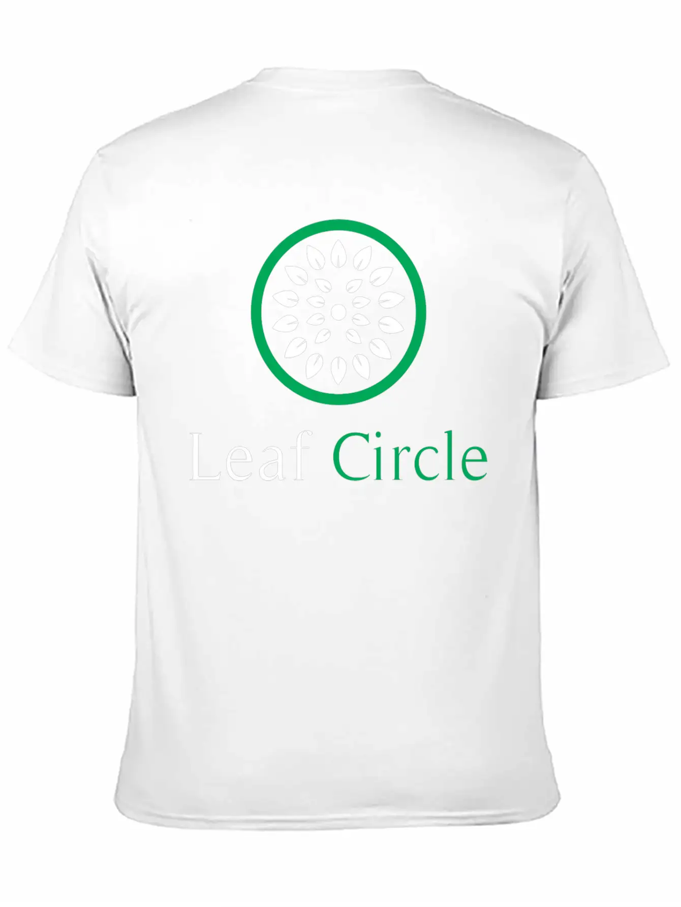 Leaf Circle Unisex Short Sleeve Soft Cotton T-Shirt – Casual Everyday Wear