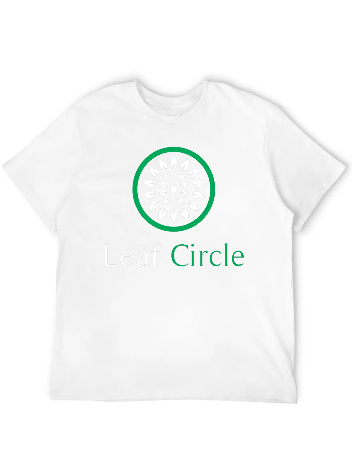 Leaf Circle Unisex Short Sleeve Soft Cotton T-Shirt – Casual Everyday Wear