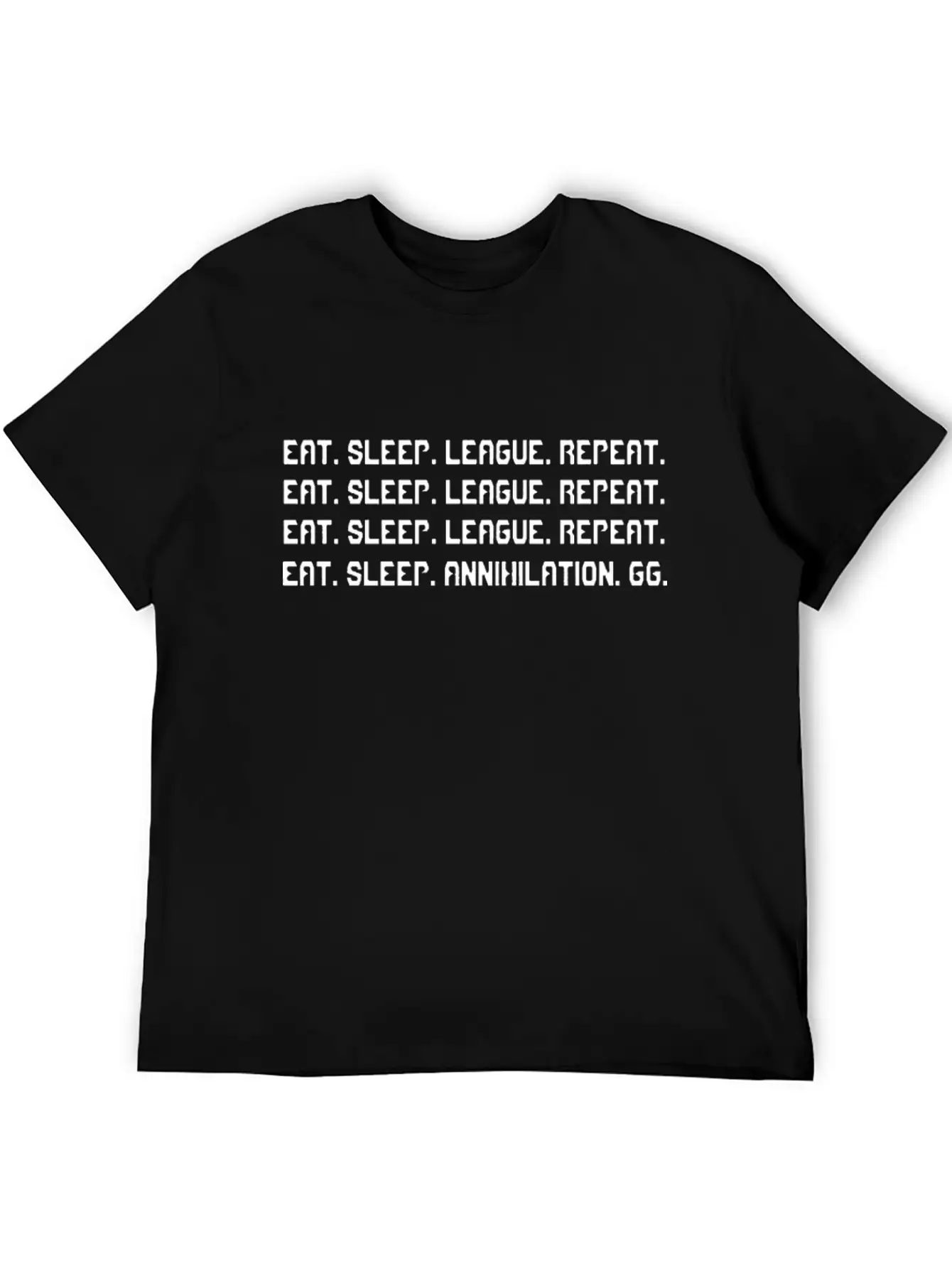 League Of Legends Eat Sleep League Repeat Comfortable Minimalist Graphic Tee – Summer Style Essential