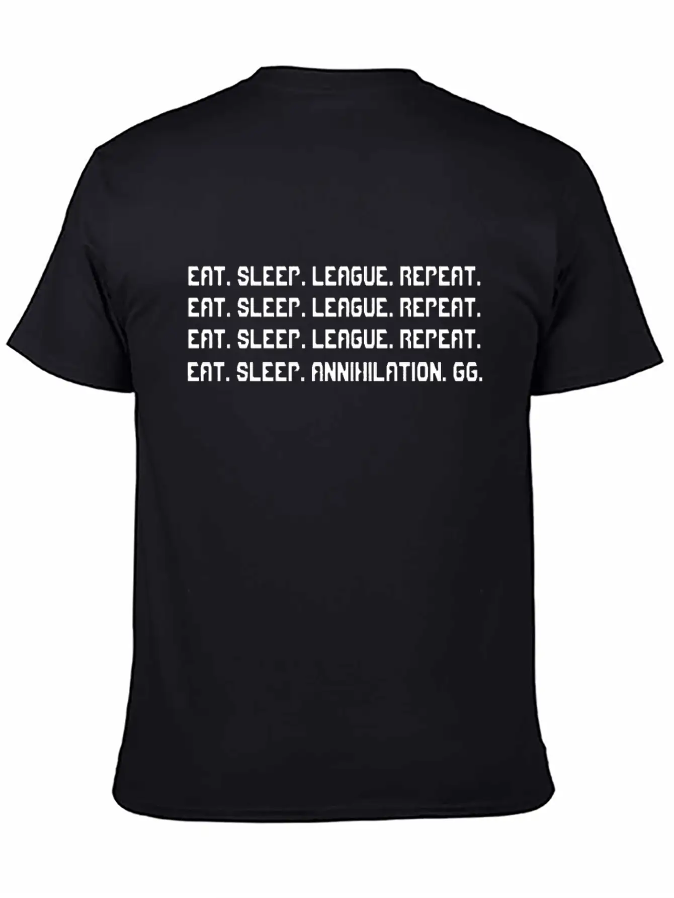 League Of Legends Eat Sleep League Repeat Comfortable Minimalist Graphic Tee – Summer Style Essential