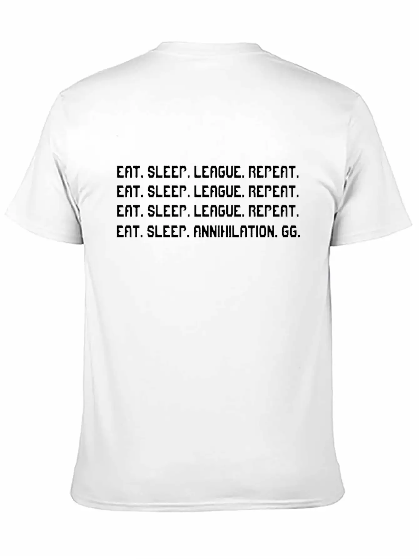 League Of Legends Eat Sleep League Repeat Comfortable Minimalist Graphic Tee – Summer Style Essential