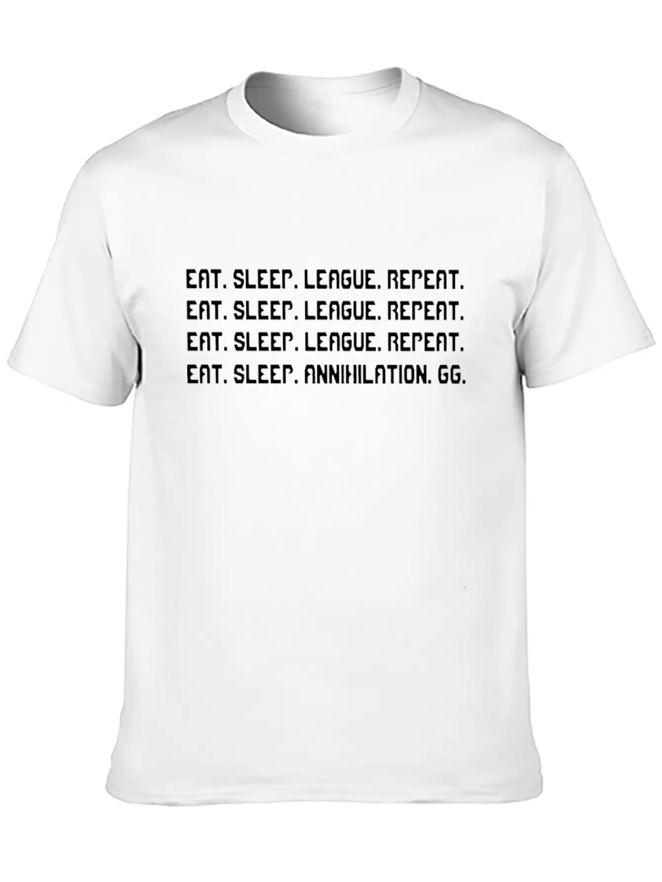 League Of Legends Eat Sleep League Repeat Comfortable Minimalist Graphic Tee – Summer Style Essential