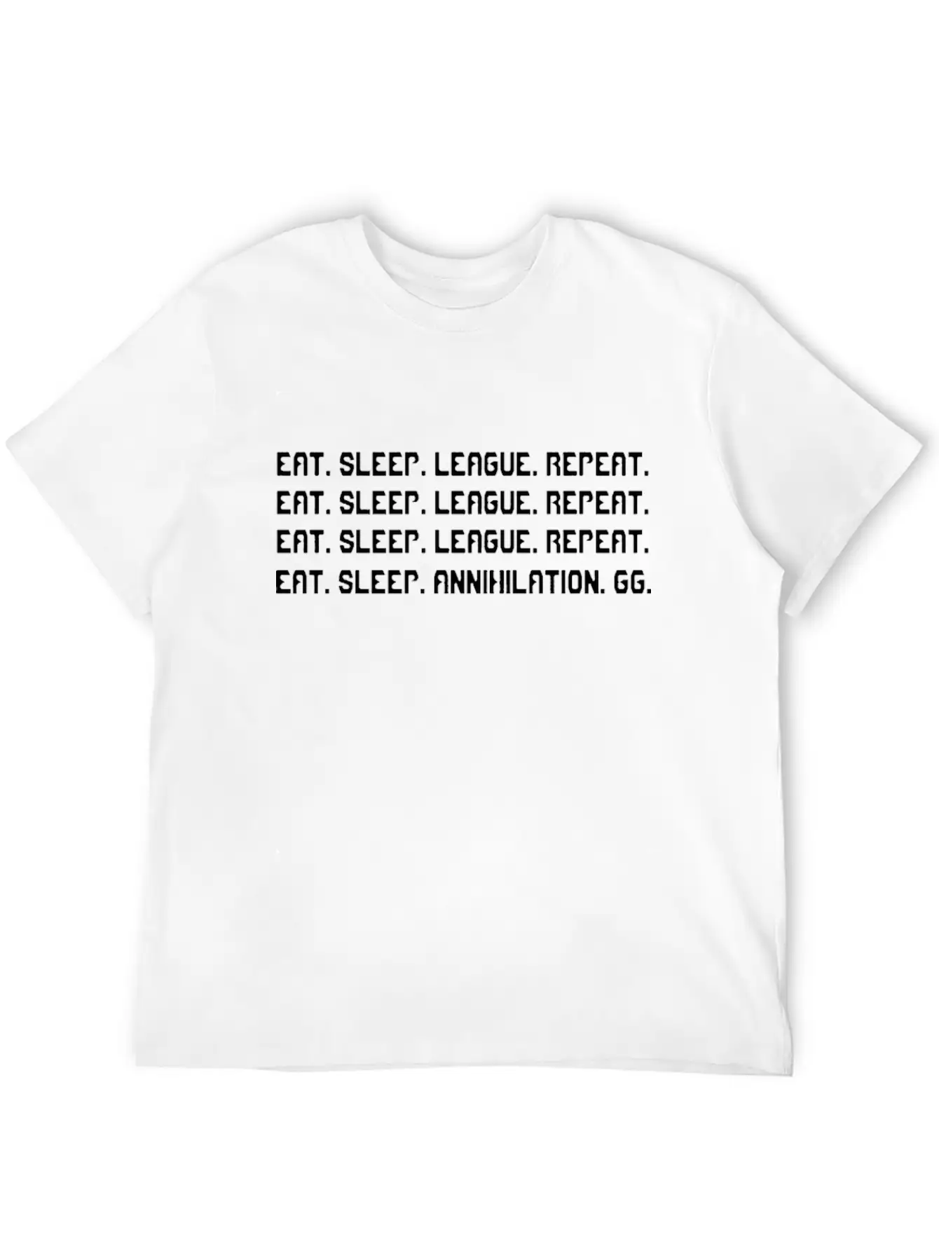 League Of Legends Eat Sleep League Repeat Comfortable Minimalist Graphic Tee – Summer Style Essential