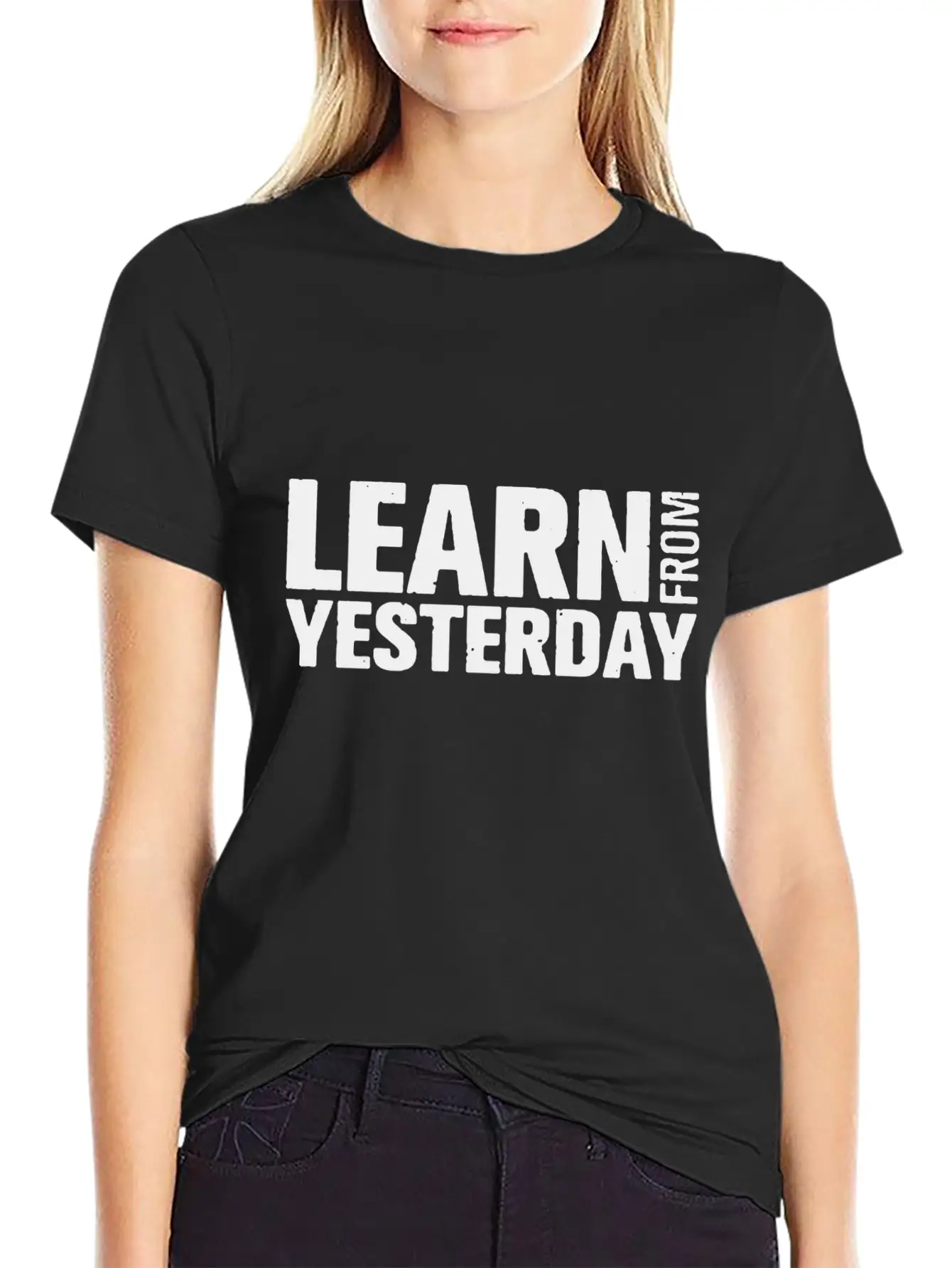 Learn From Yesterday Funny Comfortable Minimalist Graphic Tee – Summer Style Essential