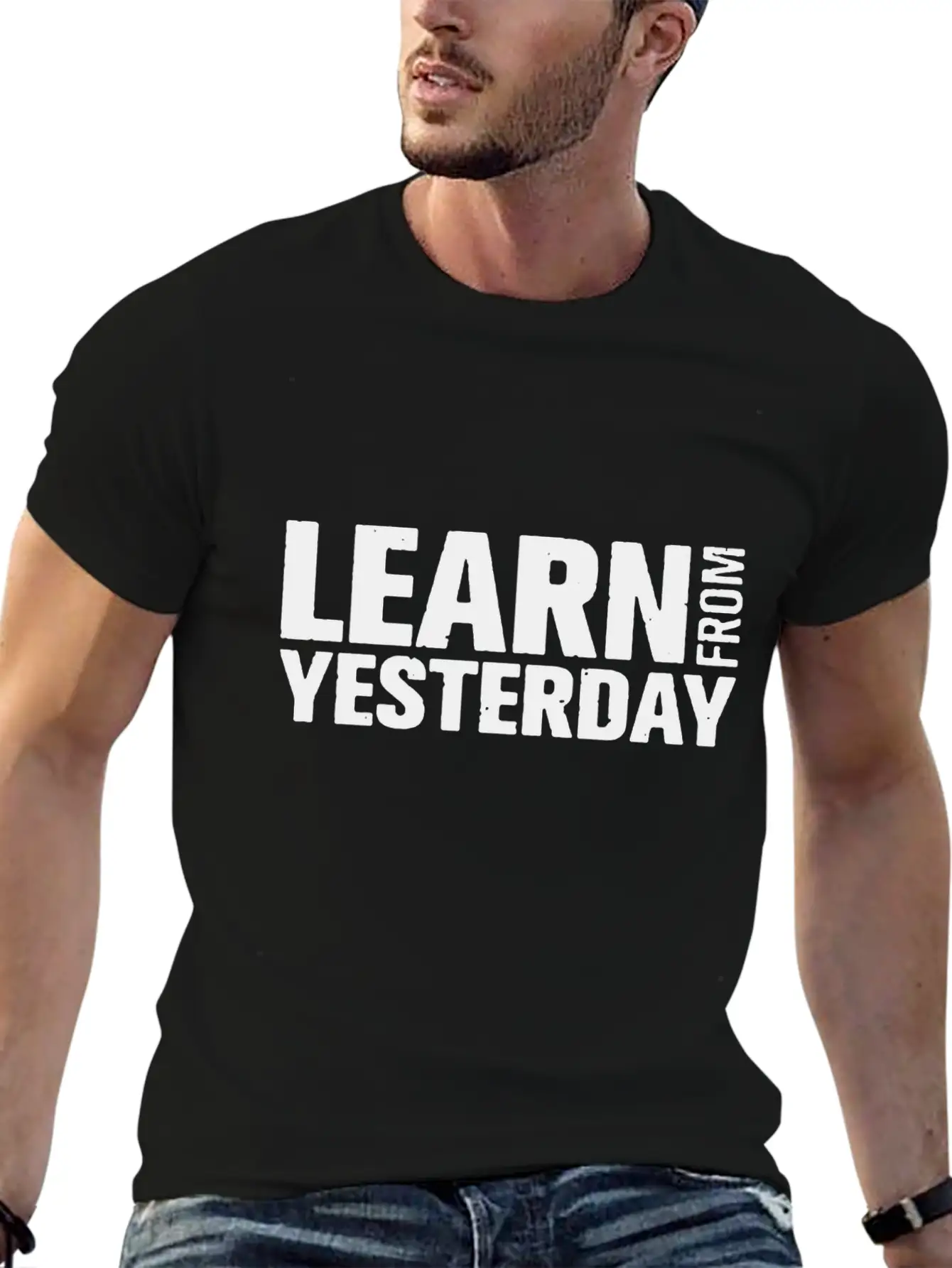 Learn From Yesterday Funny Comfortable Minimalist Graphic Tee – Summer Style Essential