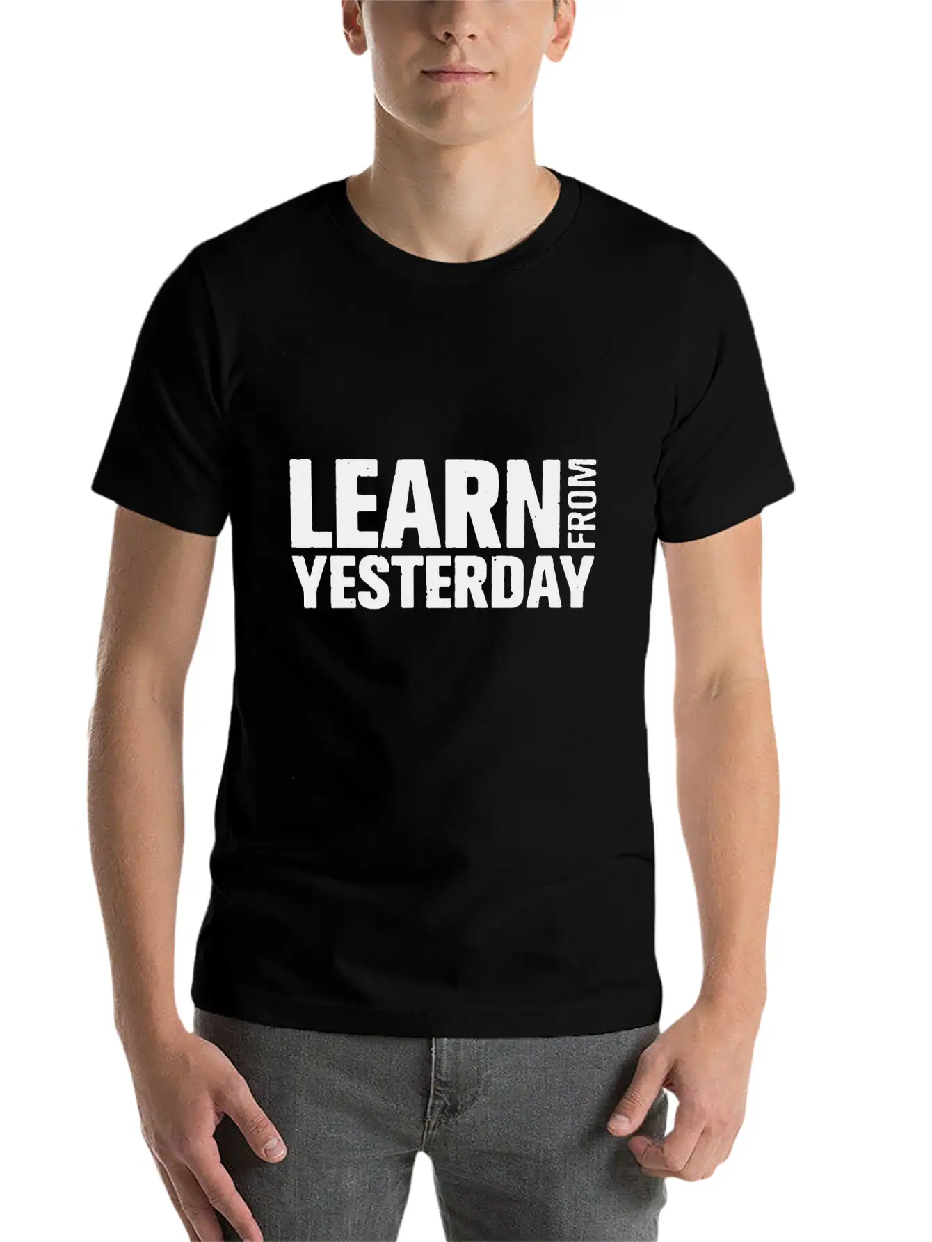 Learn From Yesterday Funny Comfortable Minimalist Graphic Tee – Summer Style Essential