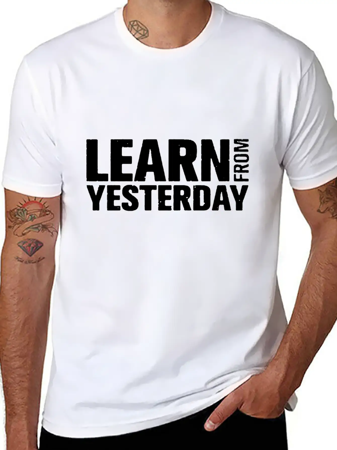 Learn From Yesterday Funny Comfortable Minimalist Graphic Tee – Summer Style Essential