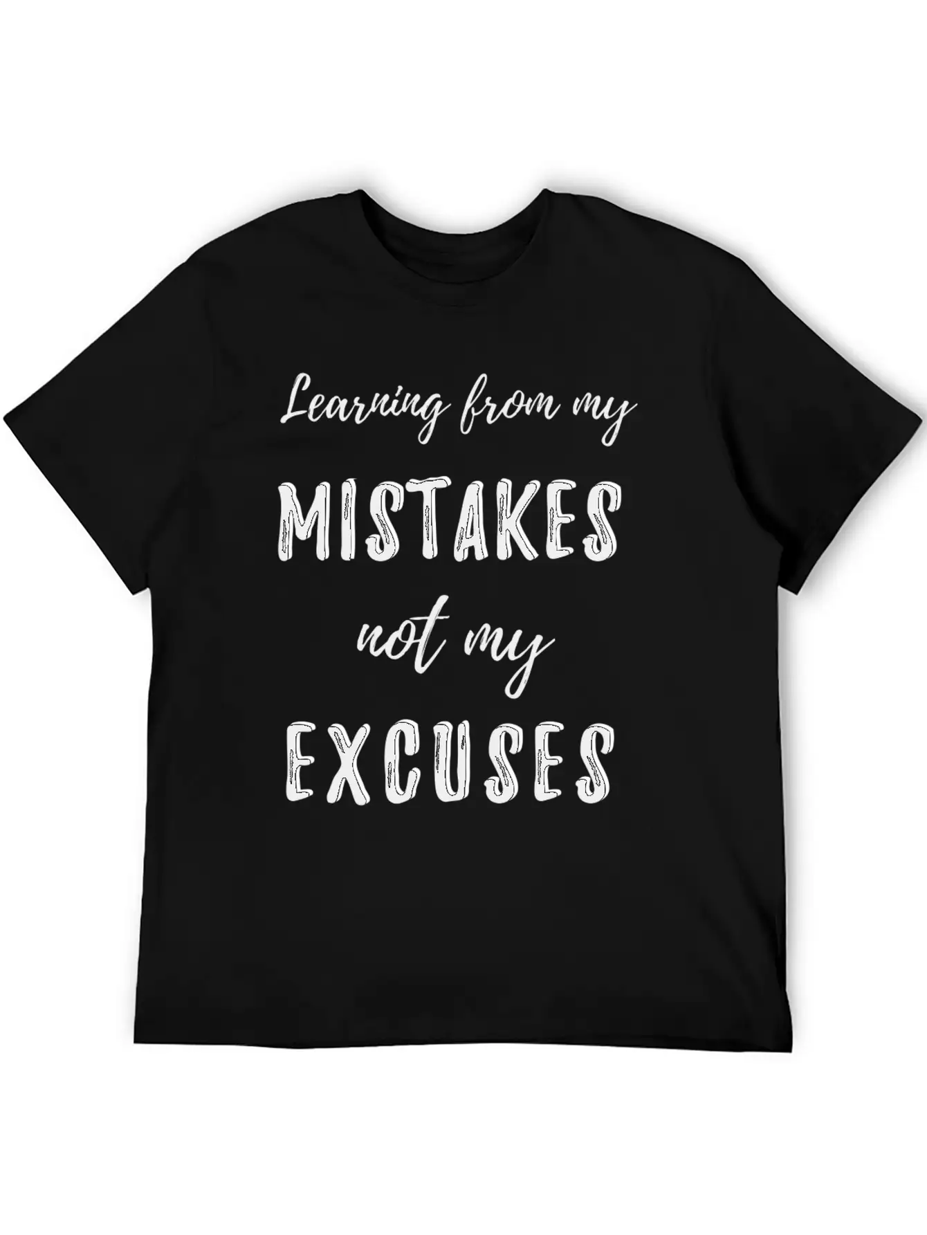Learning From My Mistakes Unisex Short Sleeve Soft Cotton T-Shirt – Casual Everyday Wear