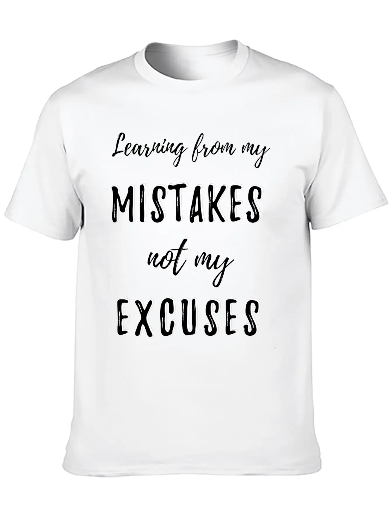 Learning From My Mistakes Unisex Short Sleeve Soft Cotton T-Shirt – Casual Everyday Wear