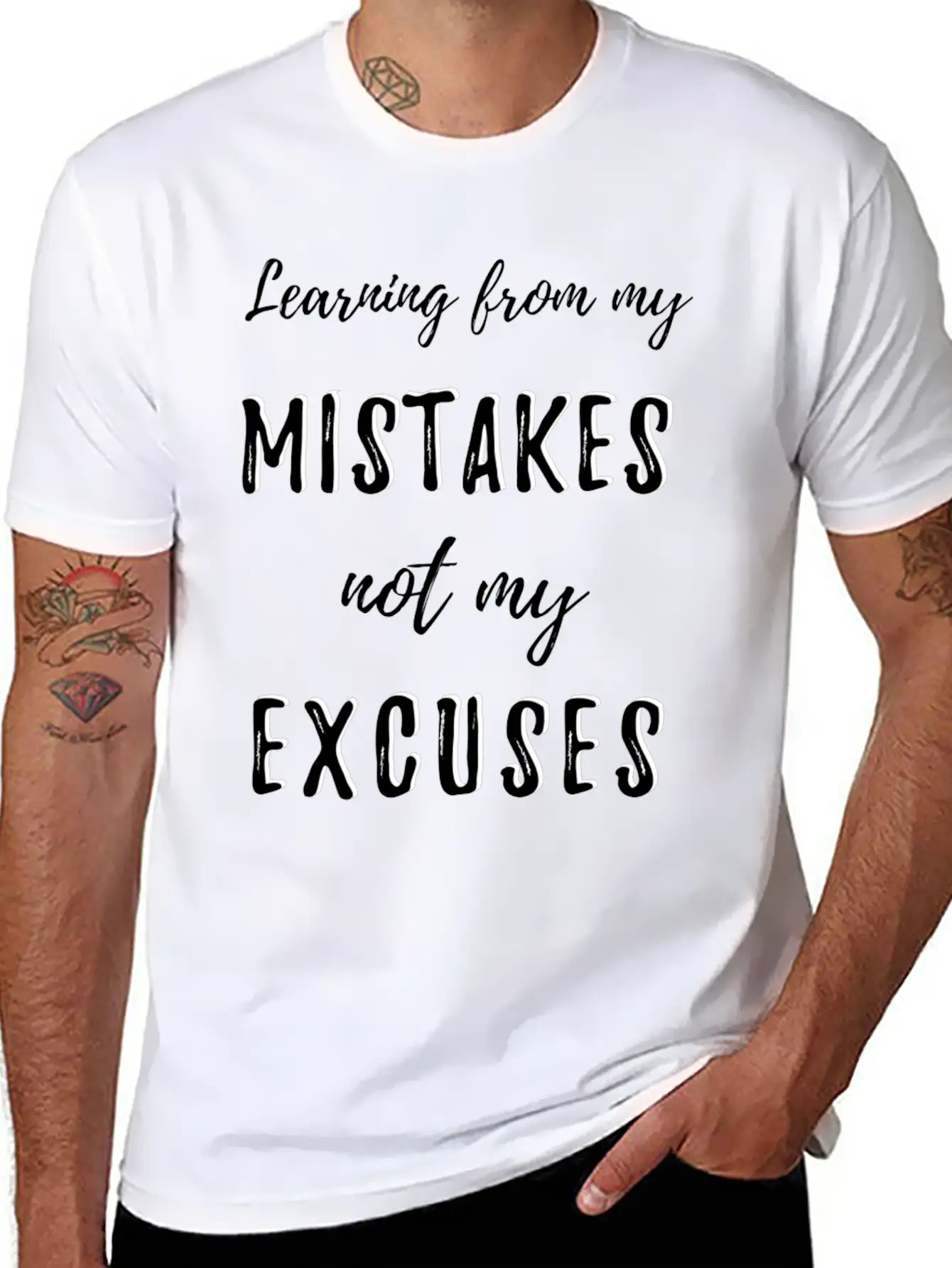 Learning From My Mistakes Unisex Short Sleeve Soft Cotton T-Shirt – Casual Everyday Wear