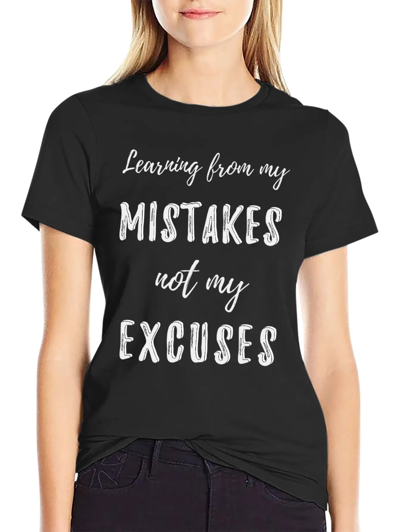 Learning From My Mistakes Unisex Short Sleeve Soft Cotton T-Shirt – Casual Everyday Wear