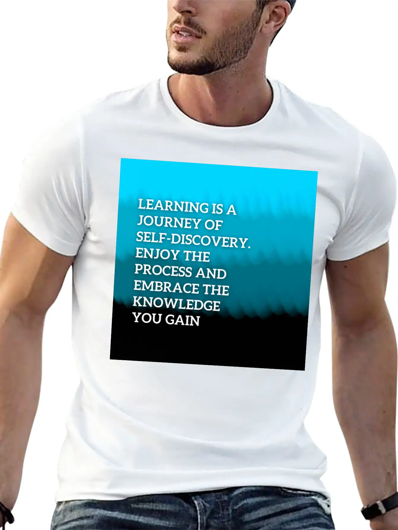 Learning Is A Journey Of Self-discovery Comfortable Minimalist Graphic Tee – Summer Style Essential