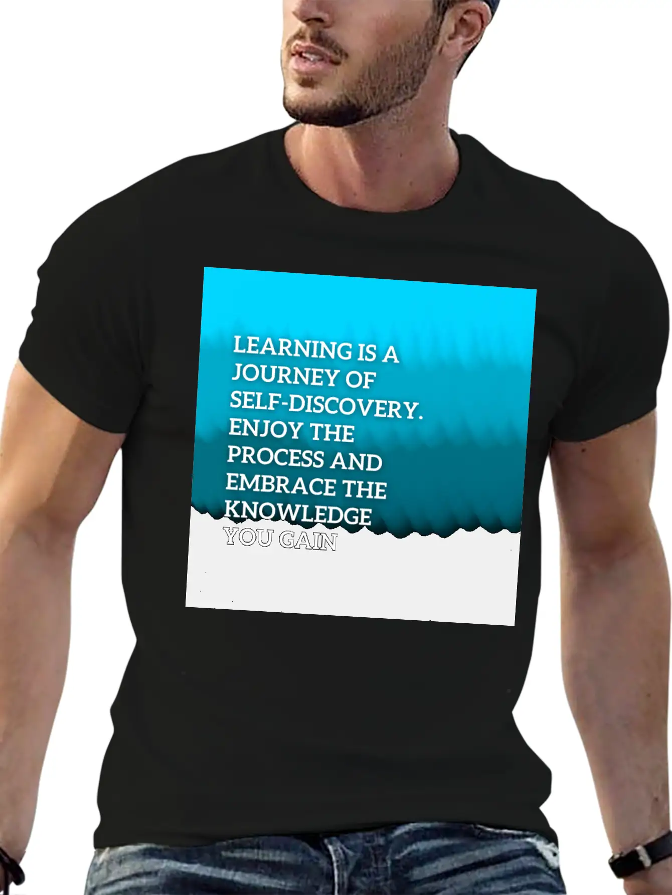 Learning Is A Journey Of Self-discovery Comfortable Minimalist Graphic Tee – Summer Style Essential