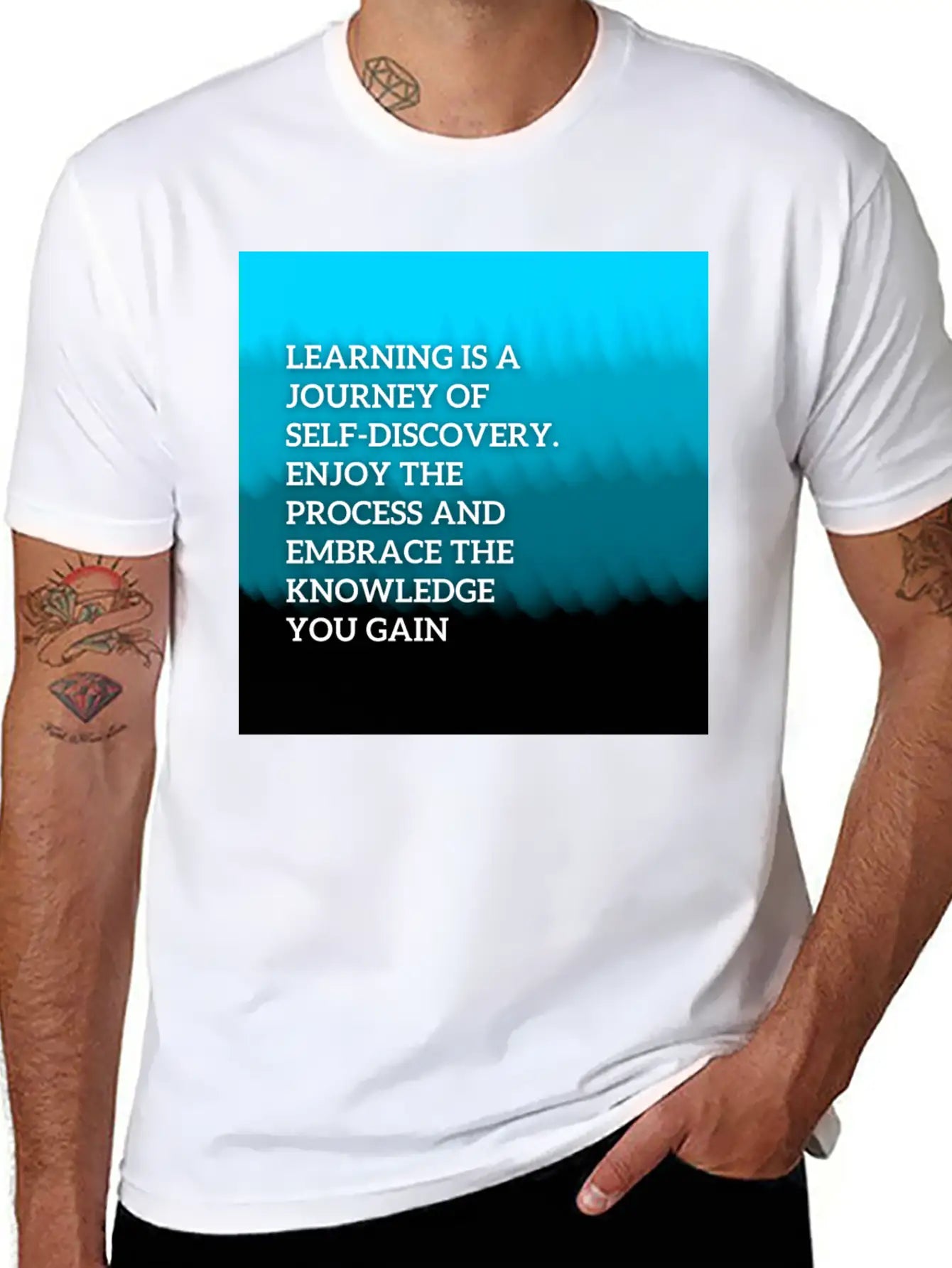 Learning Is A Journey Of Self-discovery Comfortable Minimalist Graphic Tee – Summer Style Essential