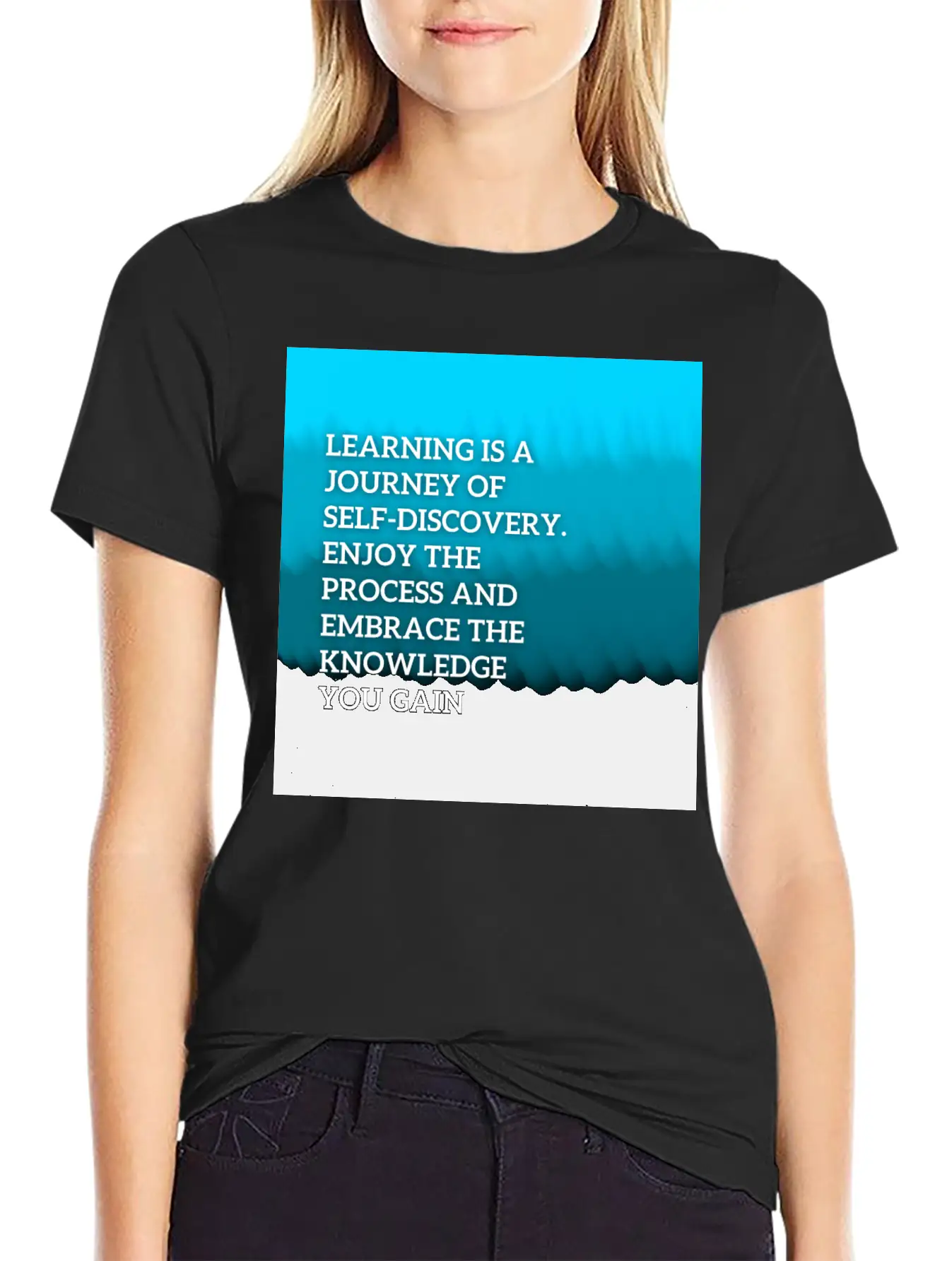 Learning Is A Journey Of Self-discovery Comfortable Minimalist Graphic Tee – Summer Style Essential