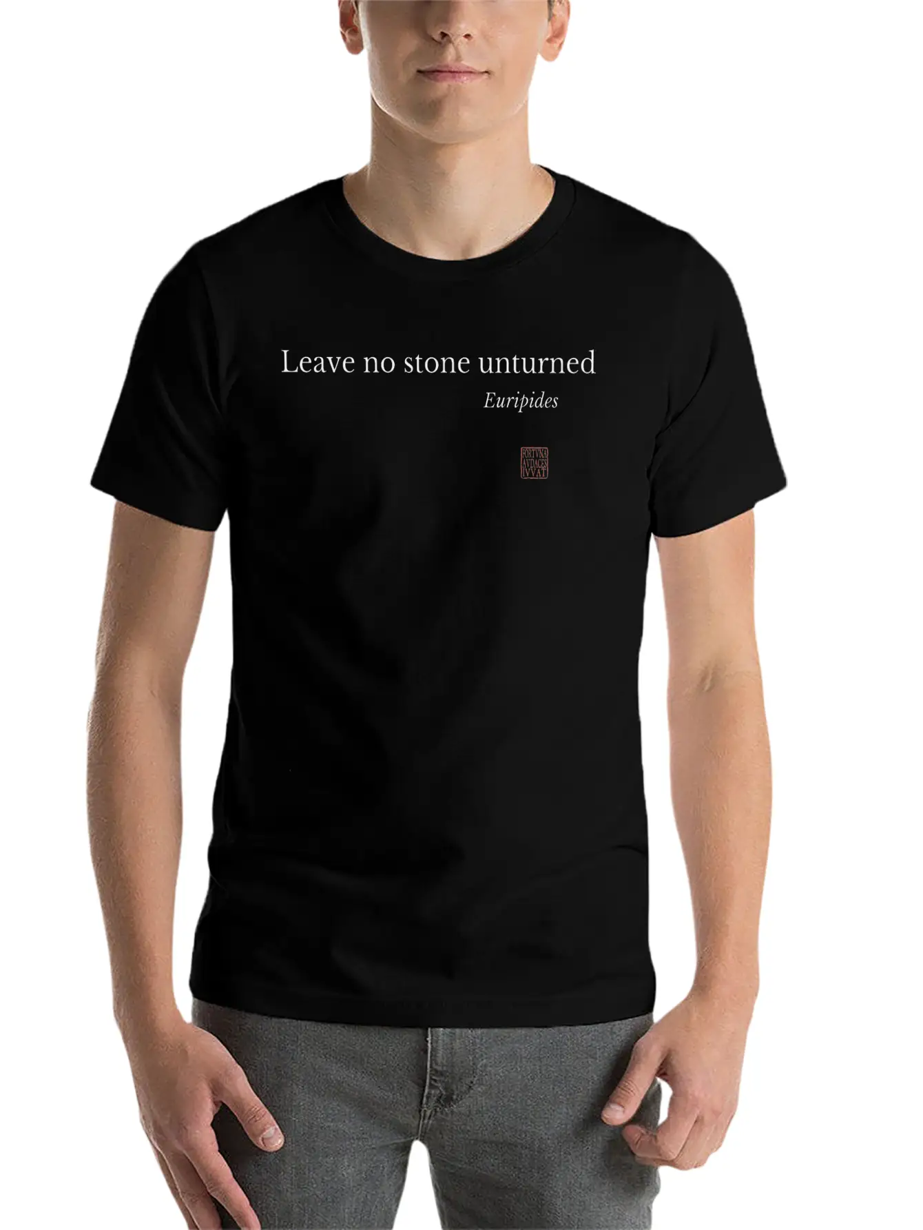Leave No Stone Unturned Unisex Short Sleeve Soft Cotton T-Shirt – Casual Everyday Wear