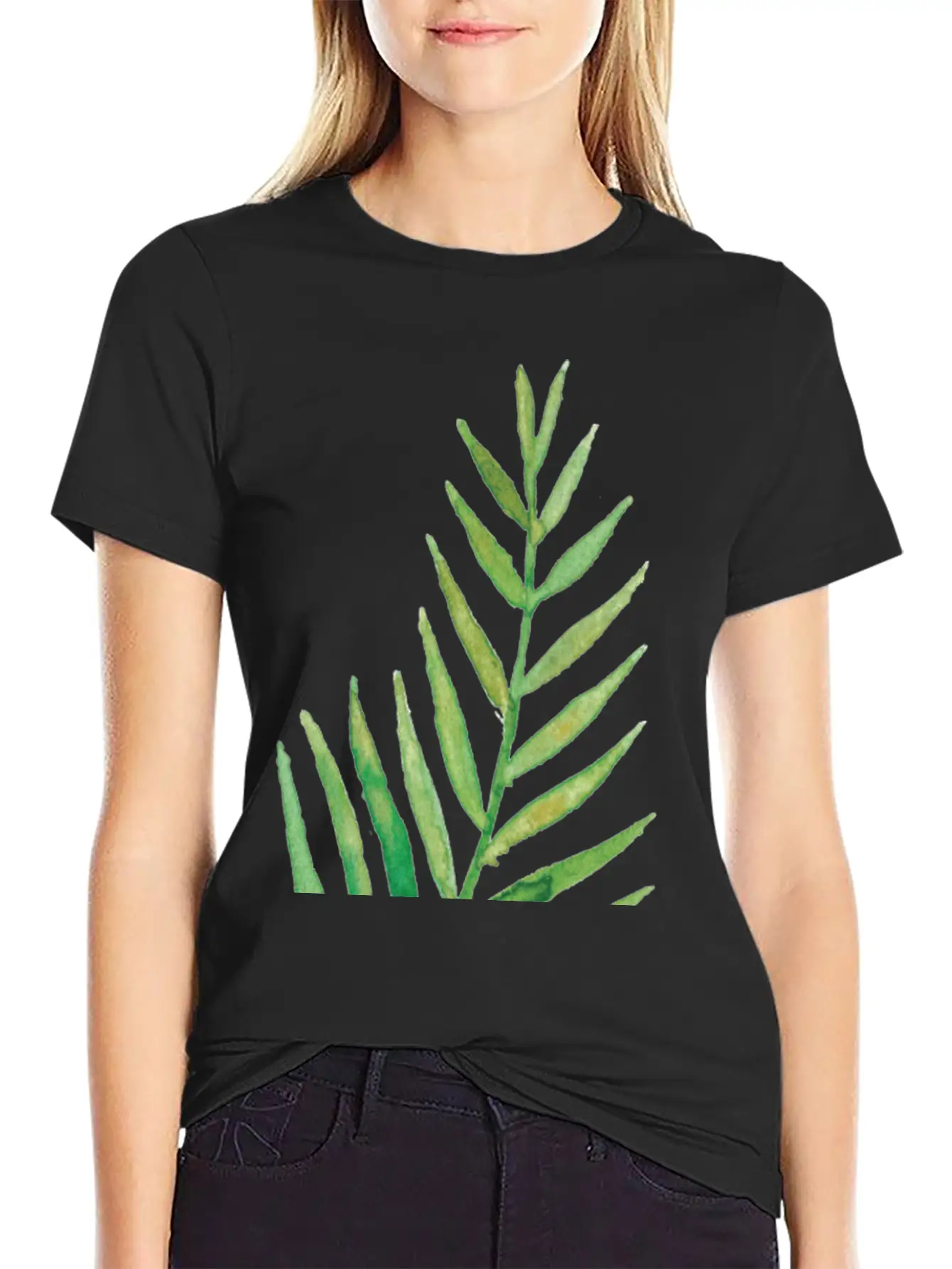 Leaves Fronds Unisex Short Sleeve Soft Cotton T-Shirt – Casual Everyday Wear