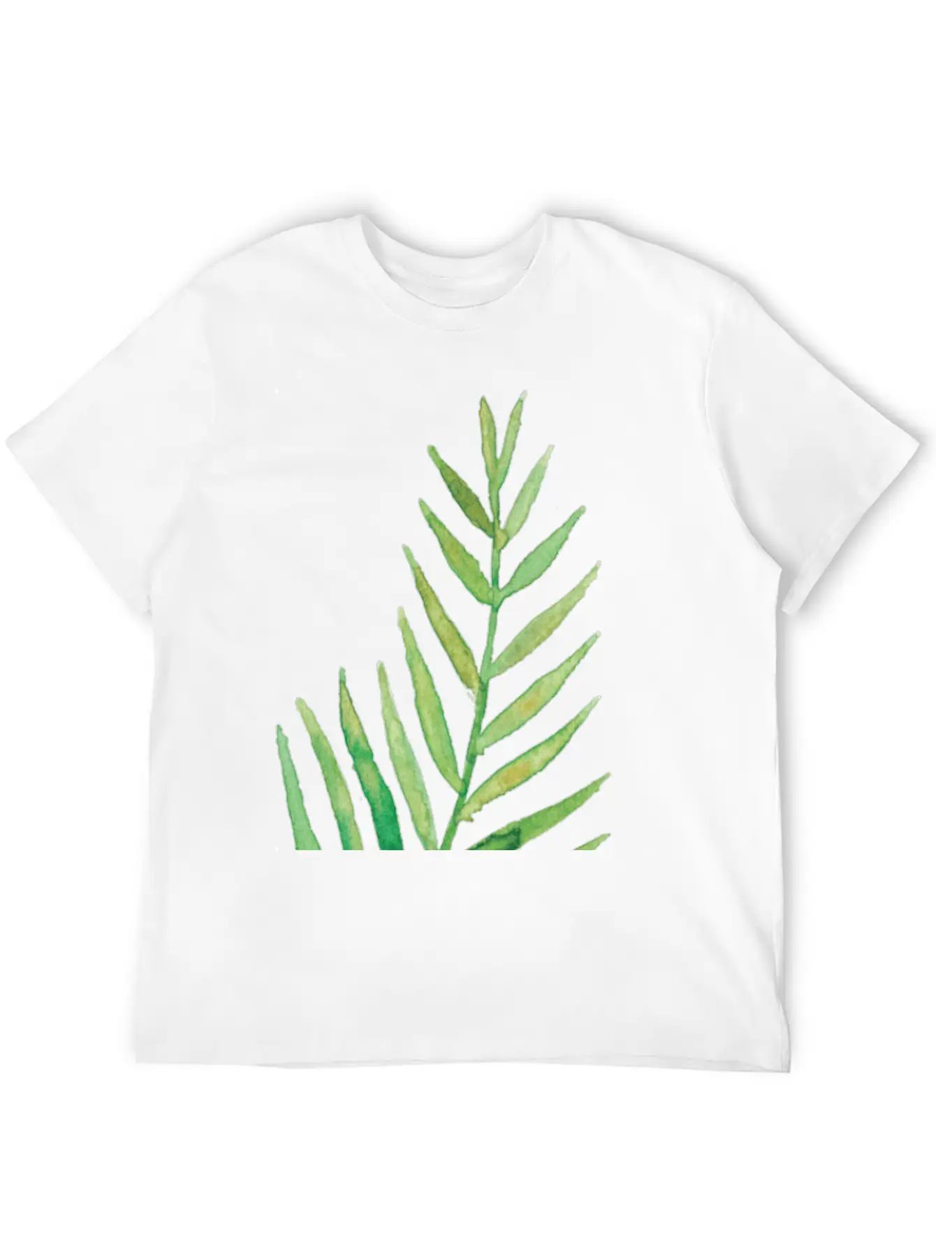 Leaves Fronds Unisex Short Sleeve Soft Cotton T-Shirt – Casual Everyday Wear