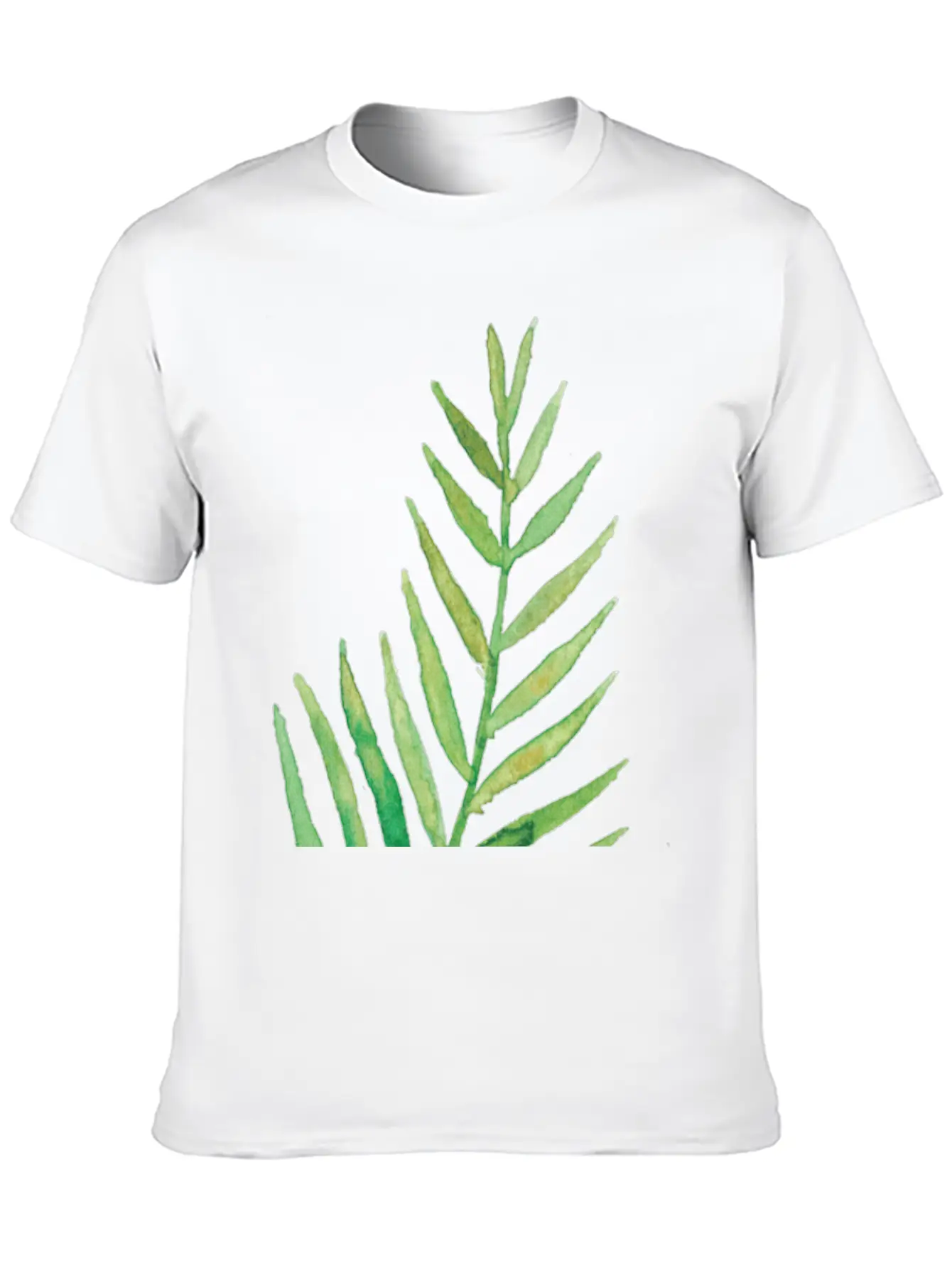 Leaves Fronds Unisex Short Sleeve Soft Cotton T-Shirt – Casual Everyday Wear