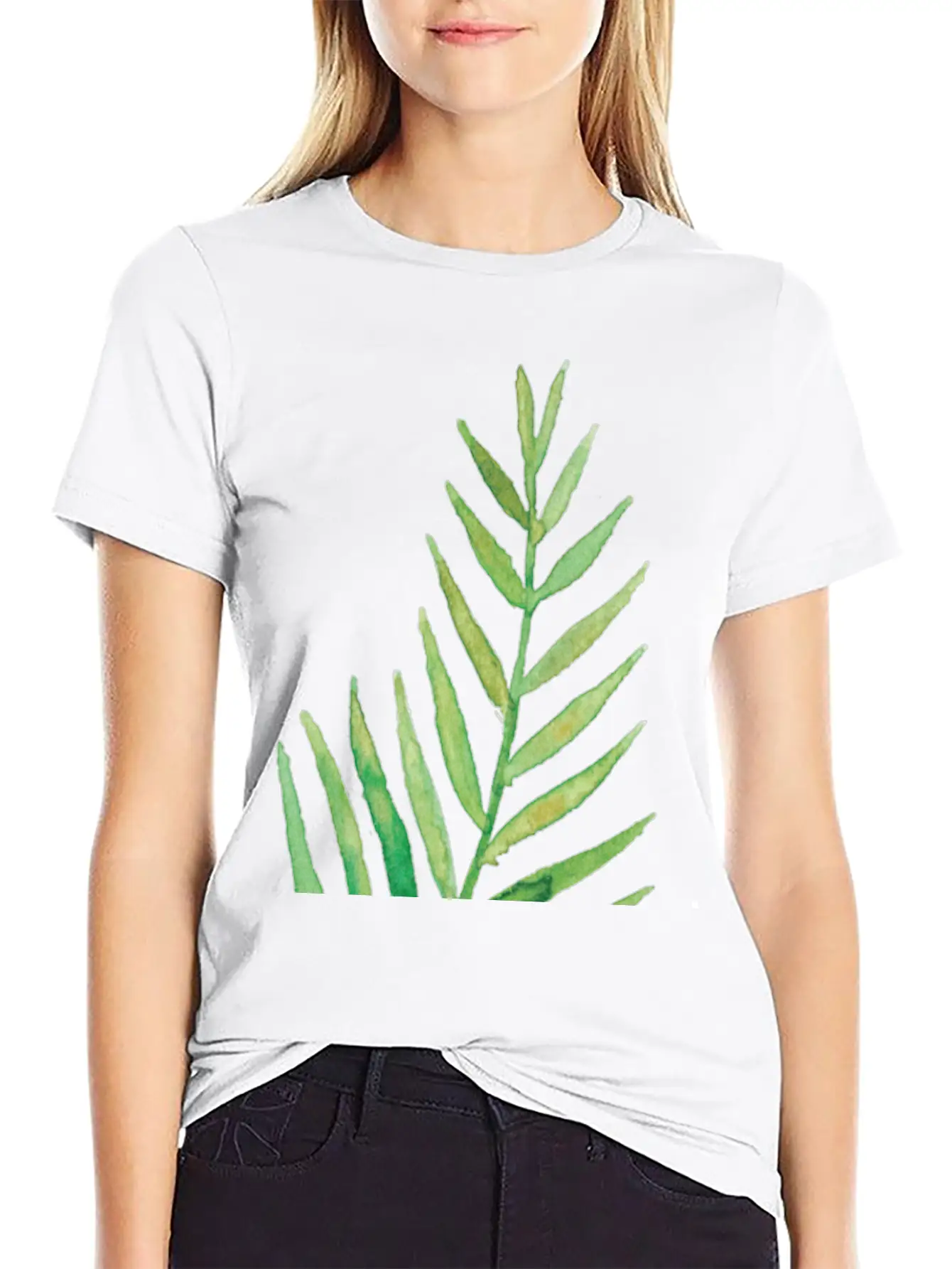 Leaves Fronds Unisex Short Sleeve Soft Cotton T-Shirt – Casual Everyday Wear